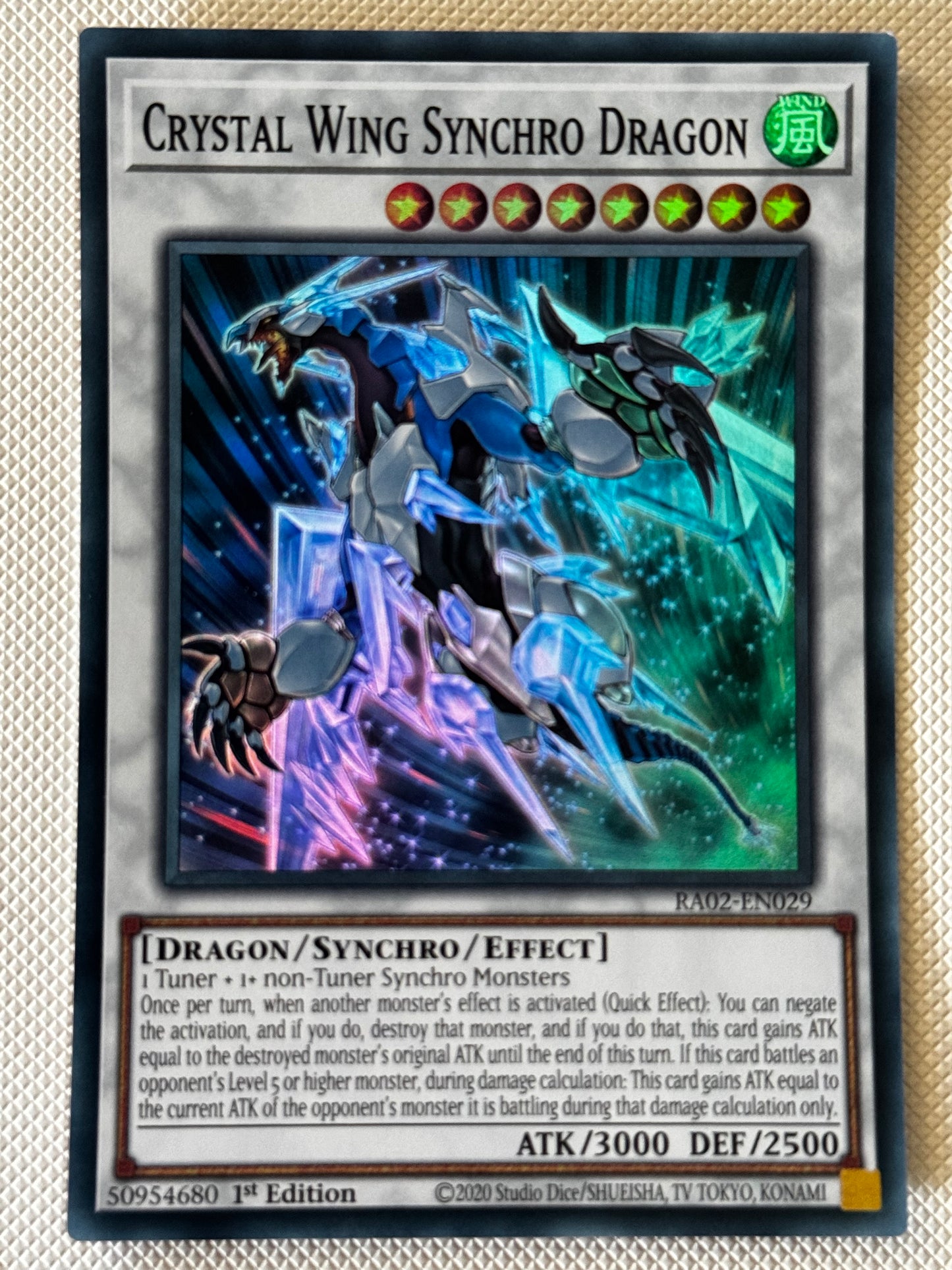 Crystal Wing Synchro Dragon RA02-EN029