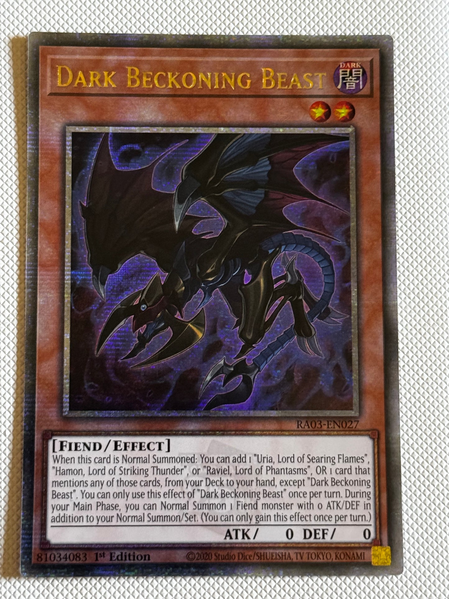 Dark Beckoning Beast RA03-EN027