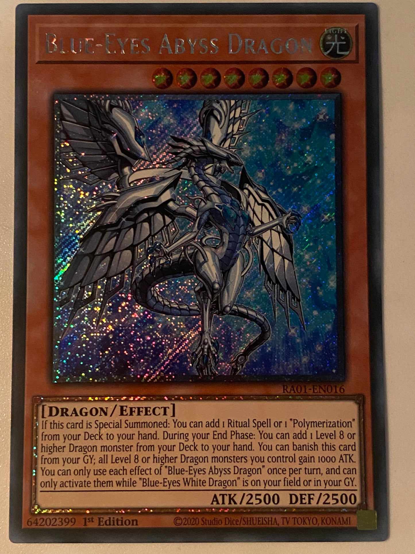 Blue-Eyes Abyss Dragon RA01-EN016