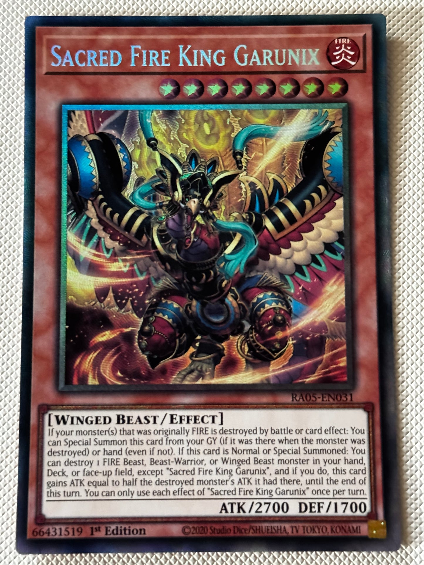 Sacred Fire King Garunix RA05-EN031