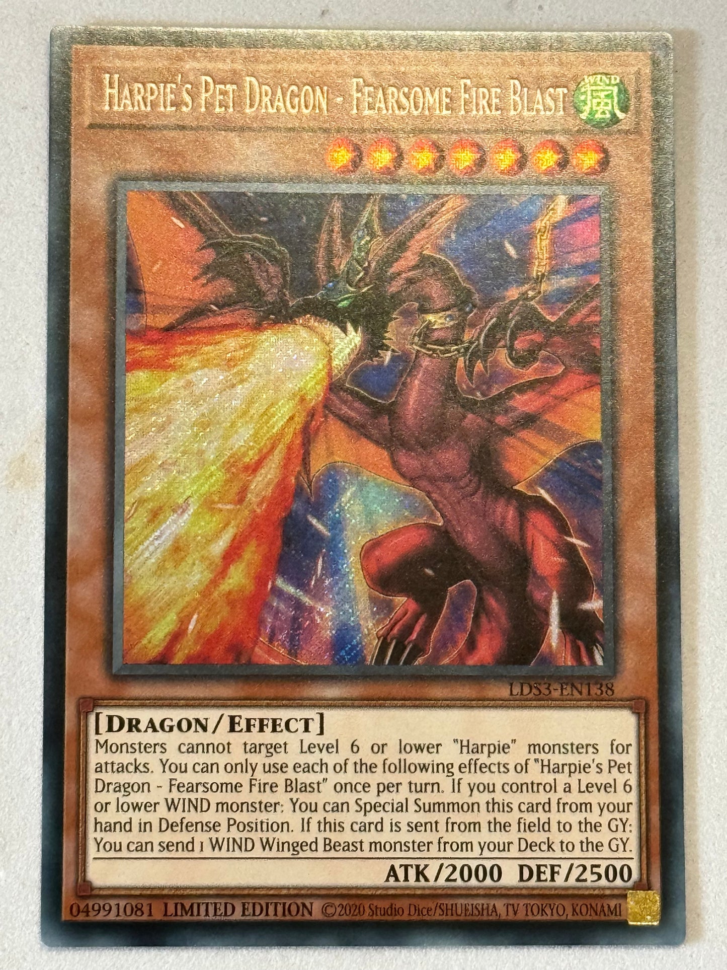 Harpie’s Pet Dragon - Fearsome Fire Blast LDS3-EN138