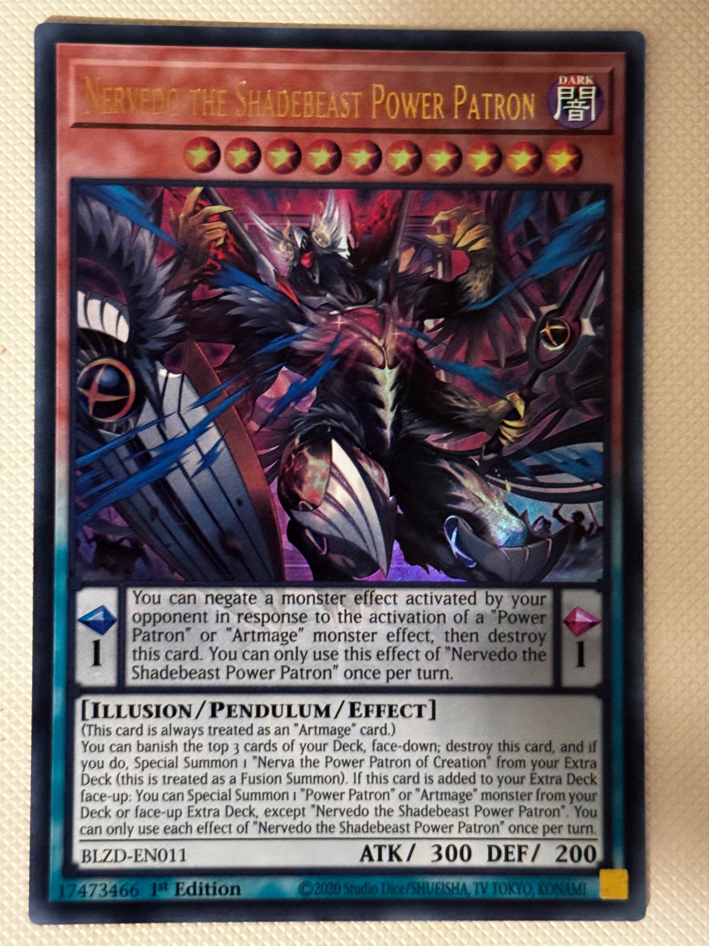 Nervado The Shadebeast Power Patron BLZD-EN011