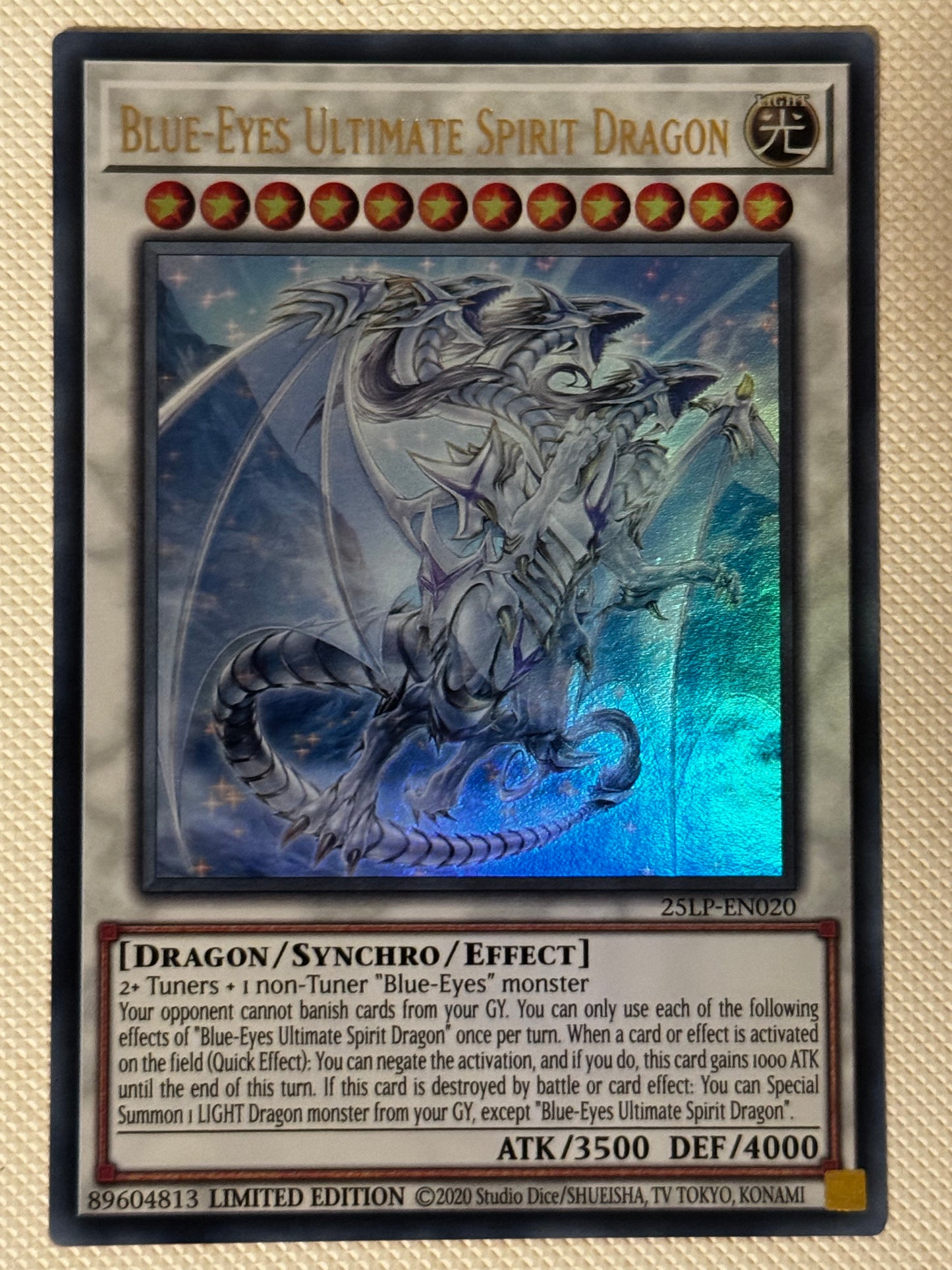 Blue-Eyes Ultimate Spirit Dragon 25LP-EN020