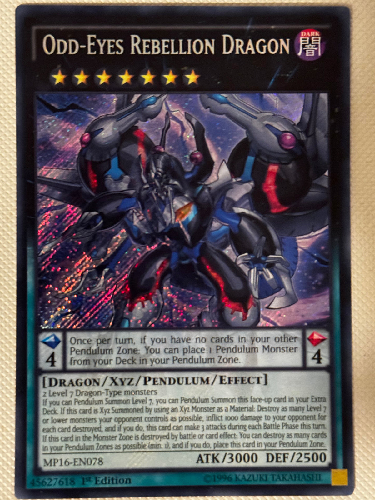 Odd-Eyes Rebellion Dragon MP16-EN078