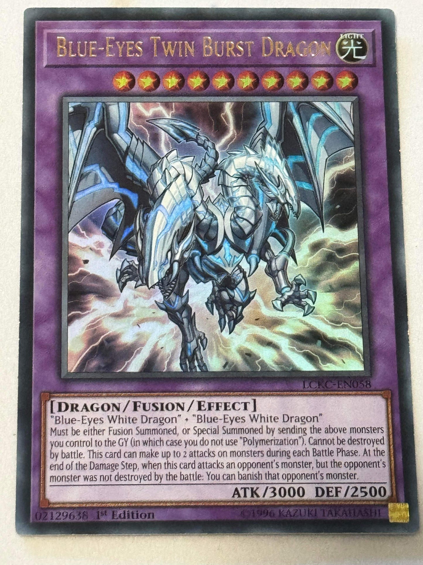 Blue-Eyes Twin Burst Dragon LCKC-EN058