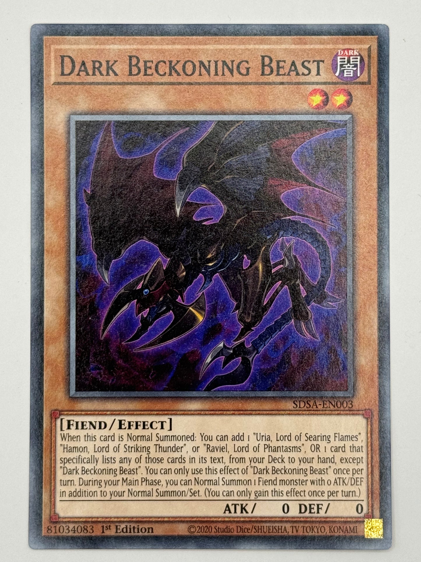 Dark Beckoning Beast SDSA-EN003