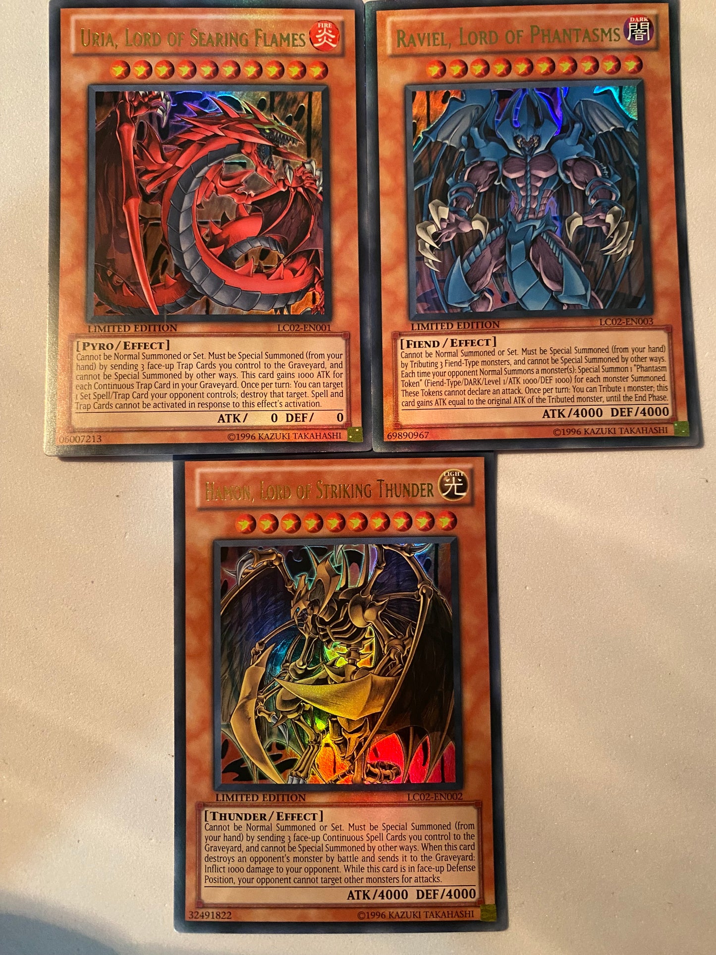 Uria, Hamon, Raviel LC02-EN001/EN002/EN003