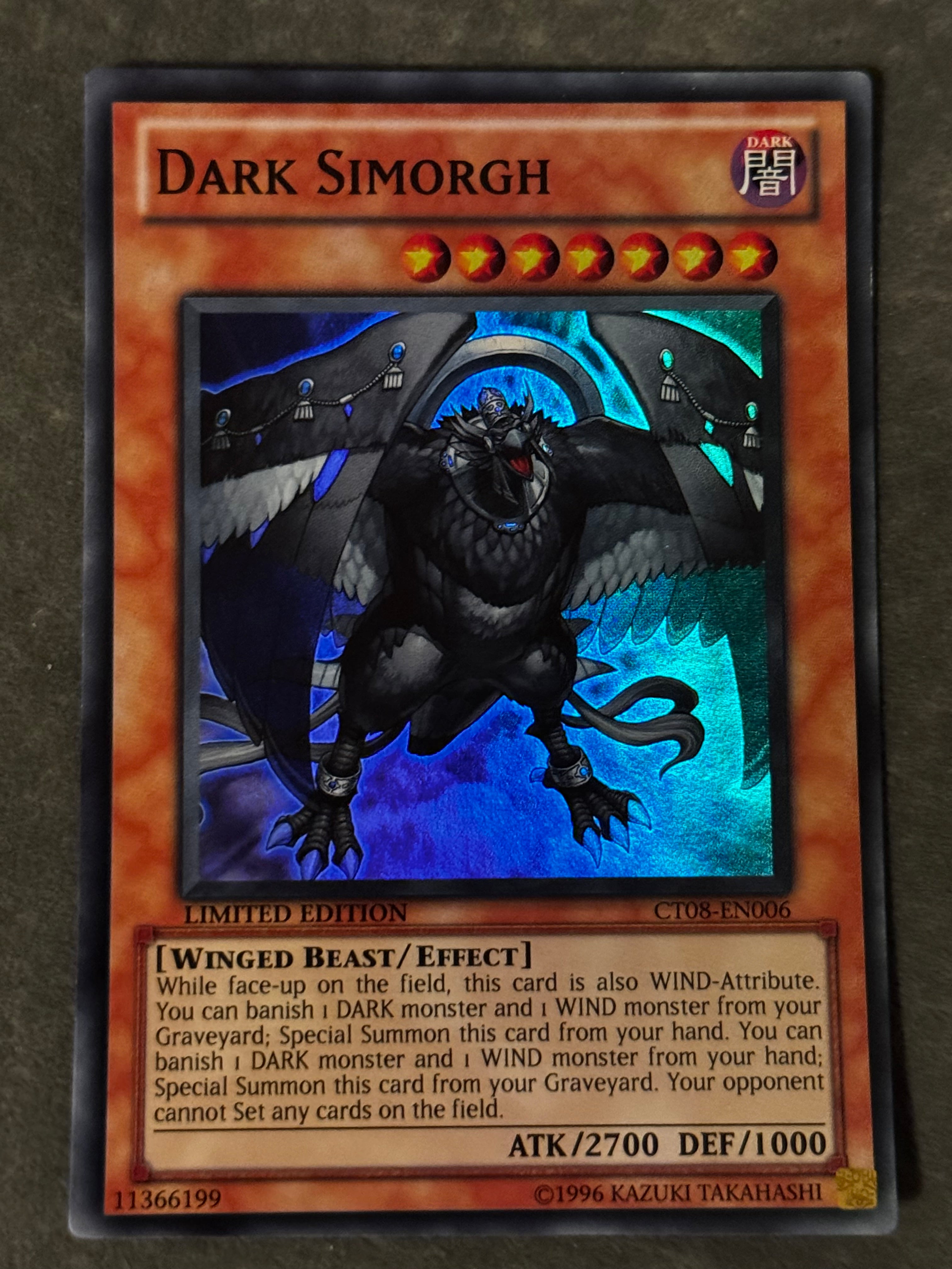 Dark Simorgh - CT08-EN006 - Super Rare - Limited Edition - Yugioh Skyrim Anniversary Edition Dark Simorgh - CT08-EN006 - Super Rare - Limited Edition - Yugioh Skyrim Anniversary Edition