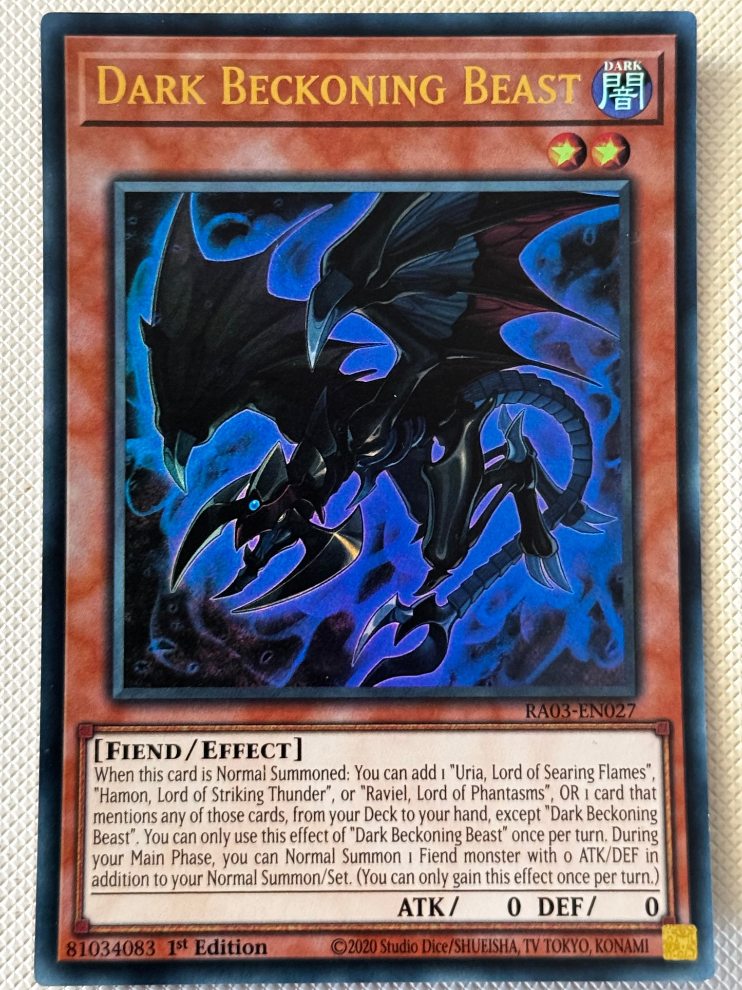 Dark Beckoning Beast RA03-EN027