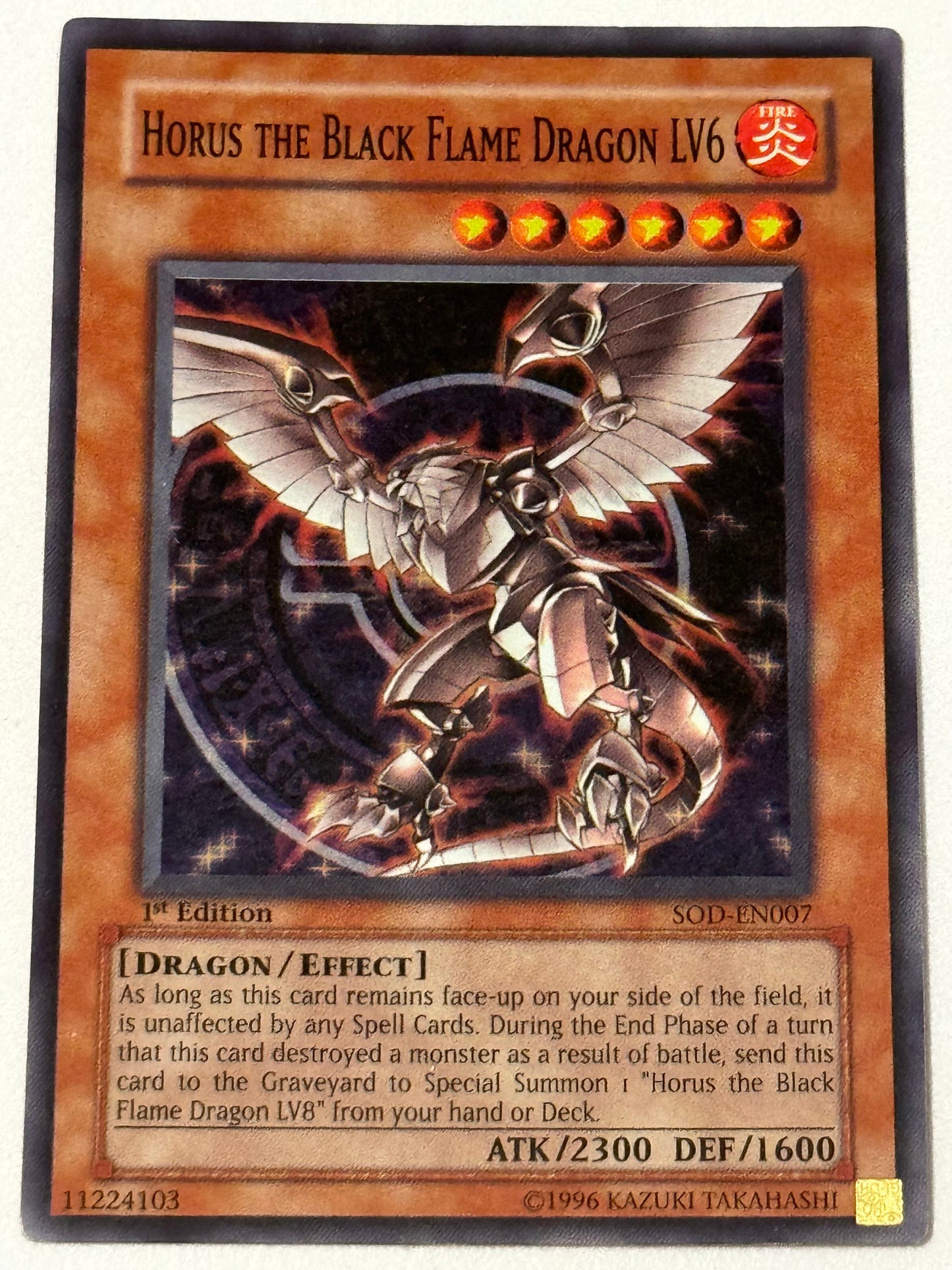 Horus The Black Flame Dragon LV6 SOD-EN007