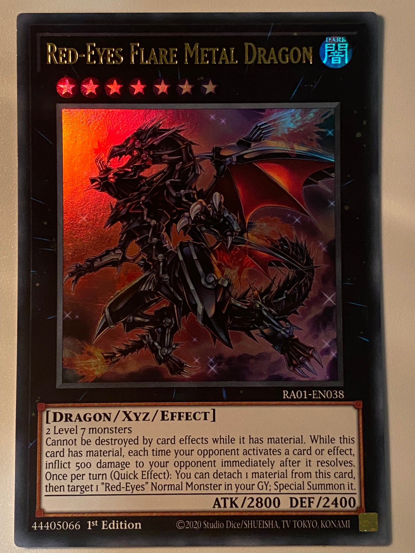 Red-Eyes Flare Metal Dragon RA01-EN038