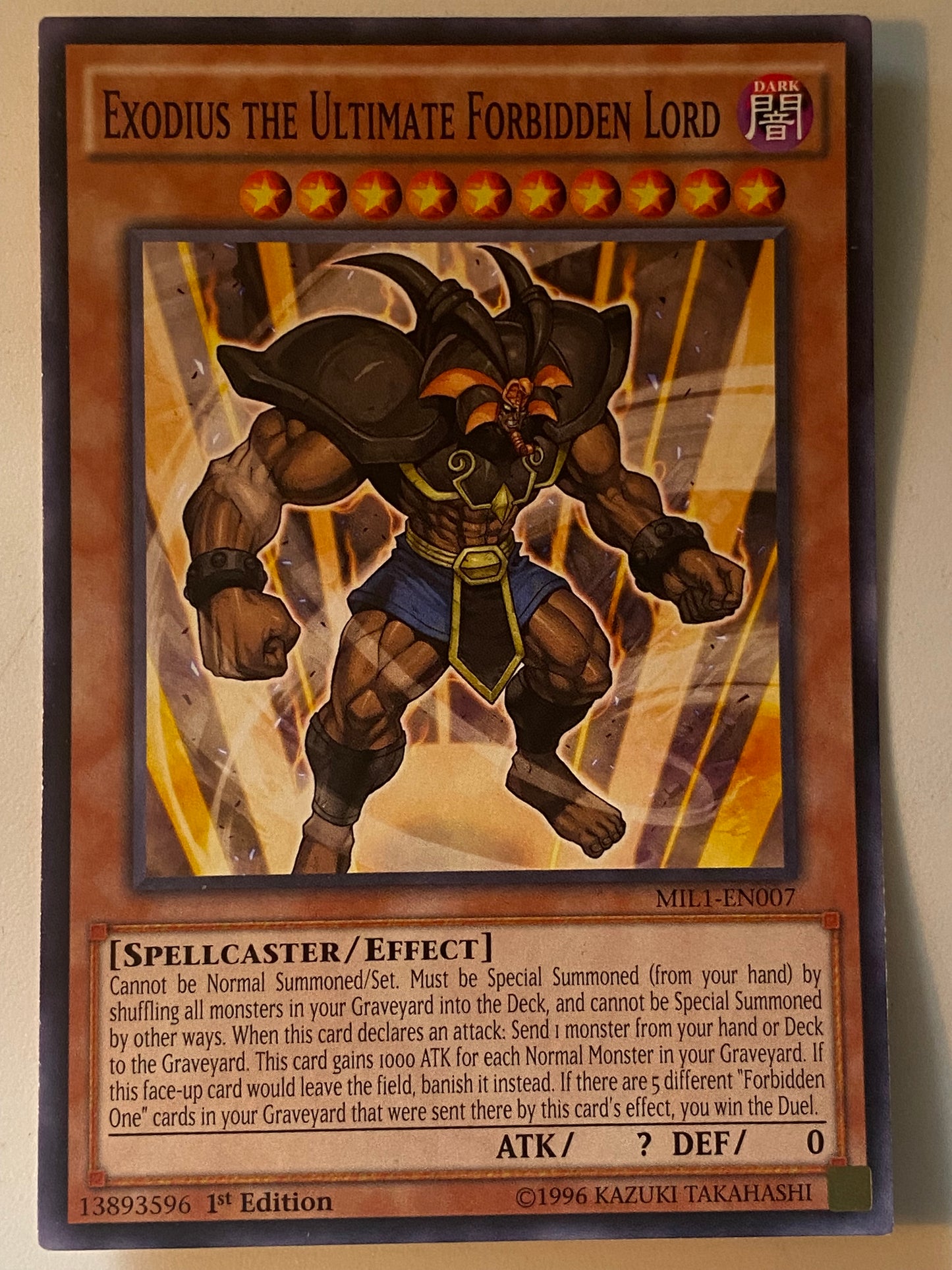 Exodius The Ultimate Forbidden Lord MIL1-EN007