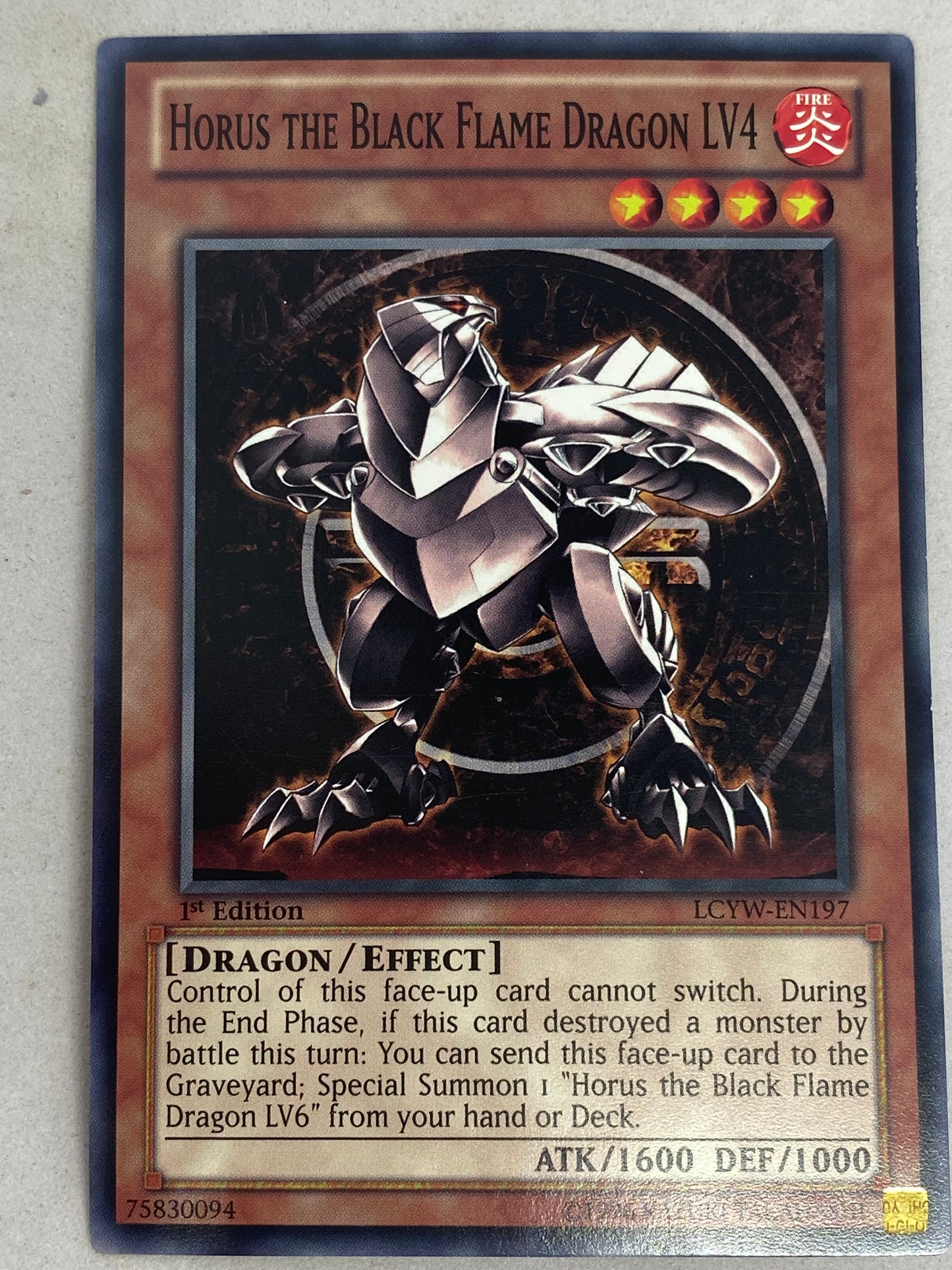Horus The Black Flame Dragon LV4 LCYW-EN197
