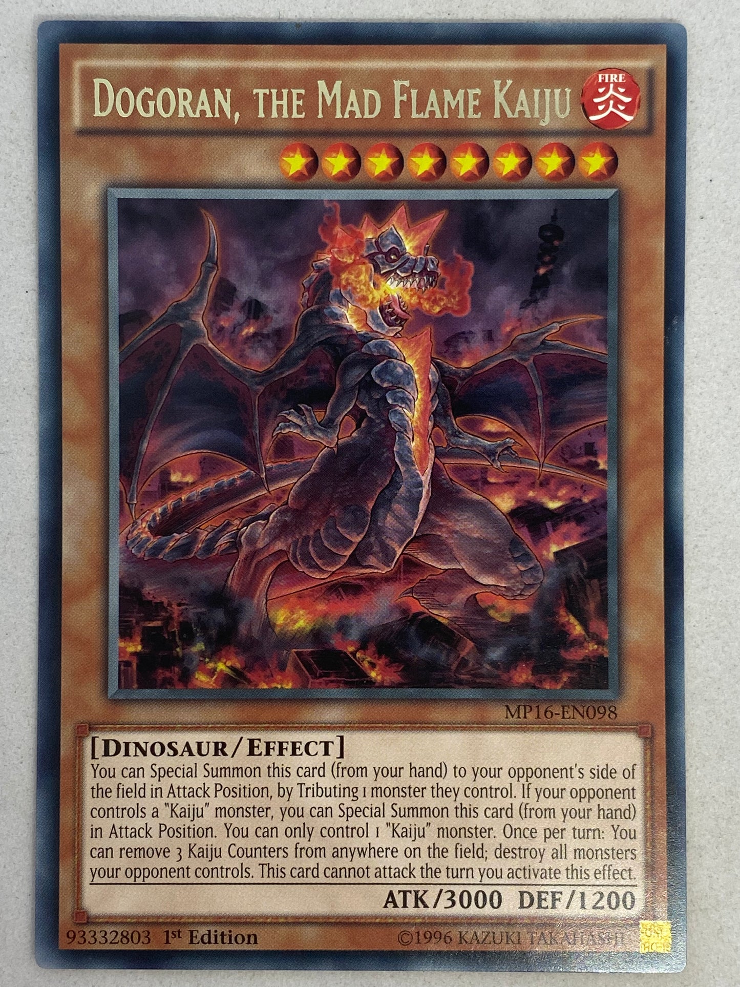 Dogoran, The Mad Flame Kaiju MP16-EN098