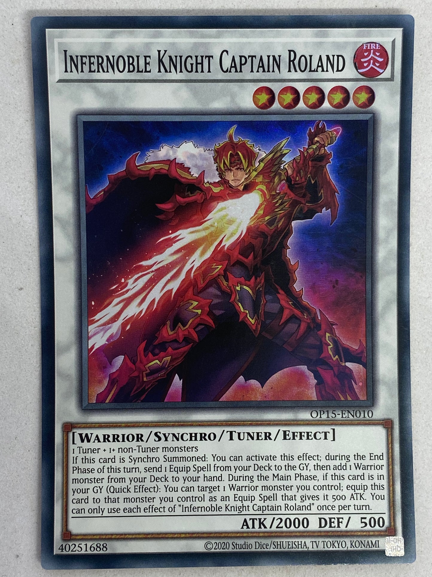 Infernoble Knight Captain Roland OP15-EN010