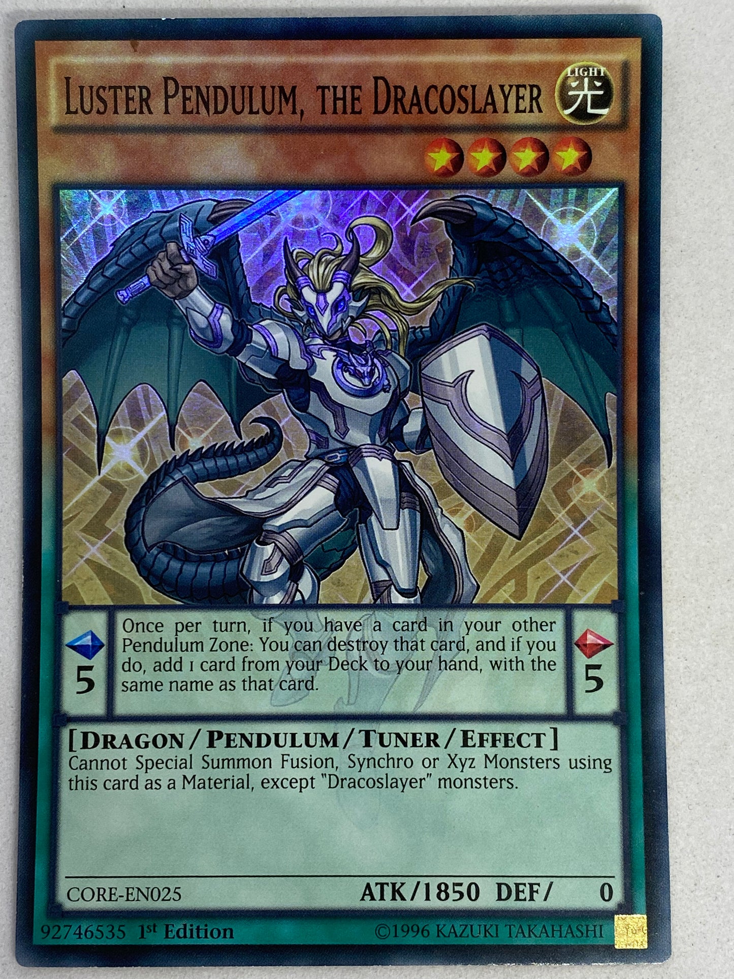 Luster Pendulum, The Dracoslayer CORE-EN025