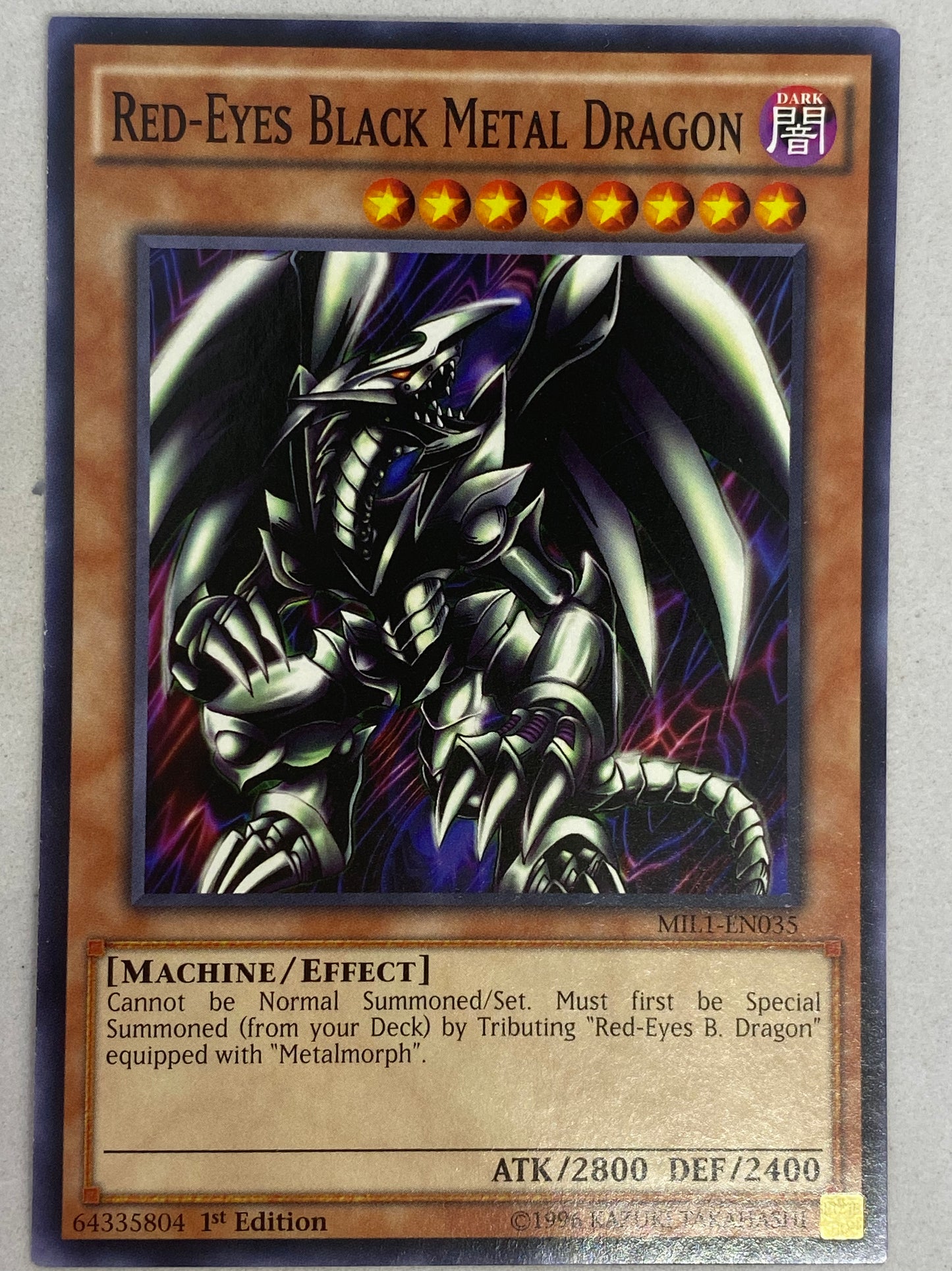 Red-Eyes Black Metal Dragon MIL1-EN035