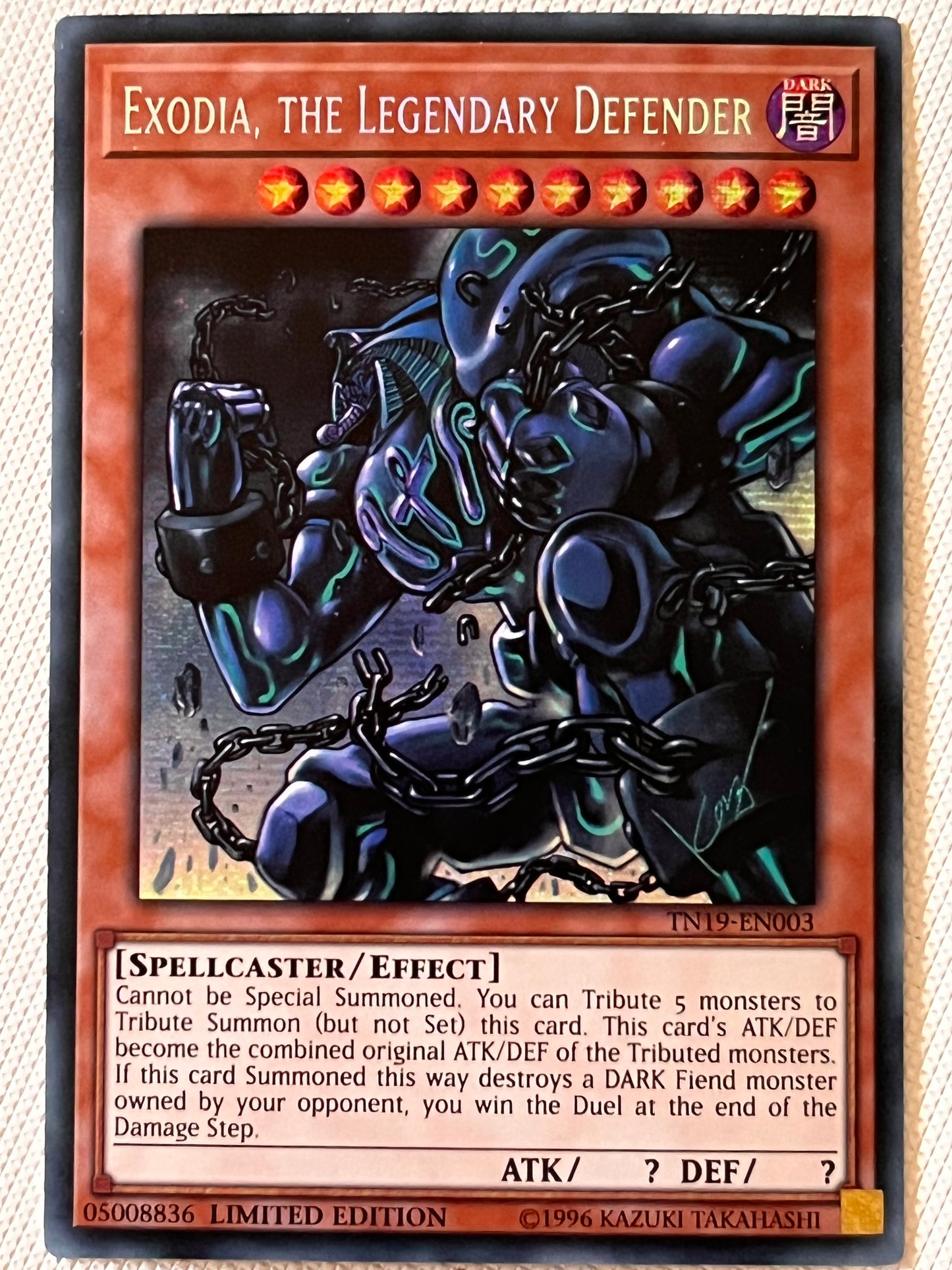 Exodia, The Legendary Defender TN19-EN003