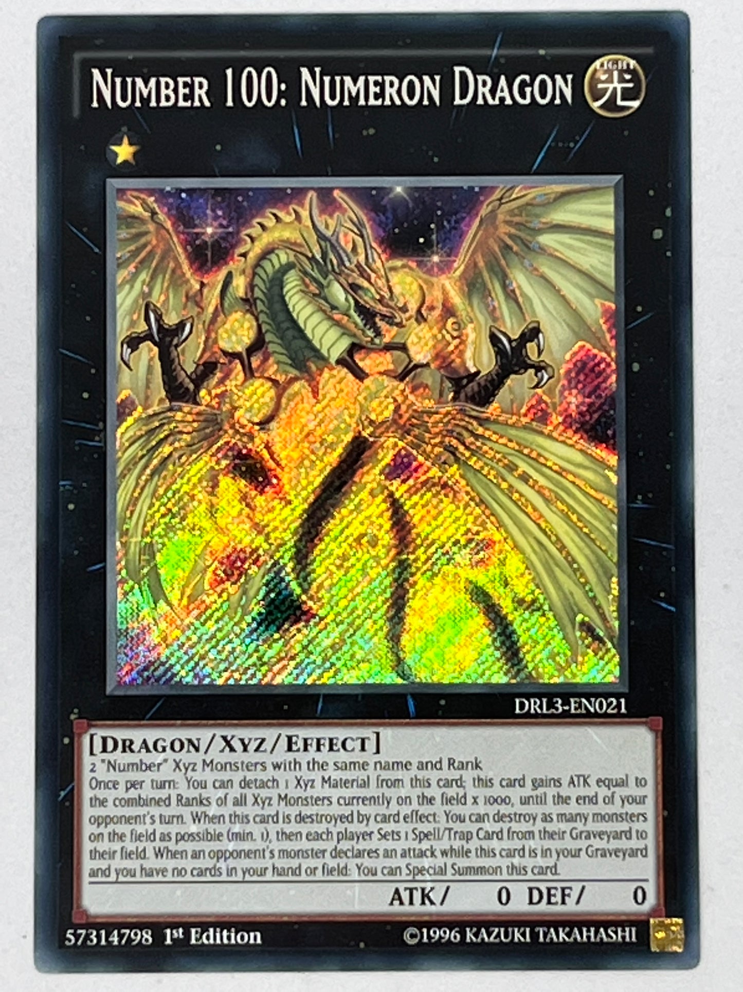 Number 100: Numeron Dragon DRL3-EN021
