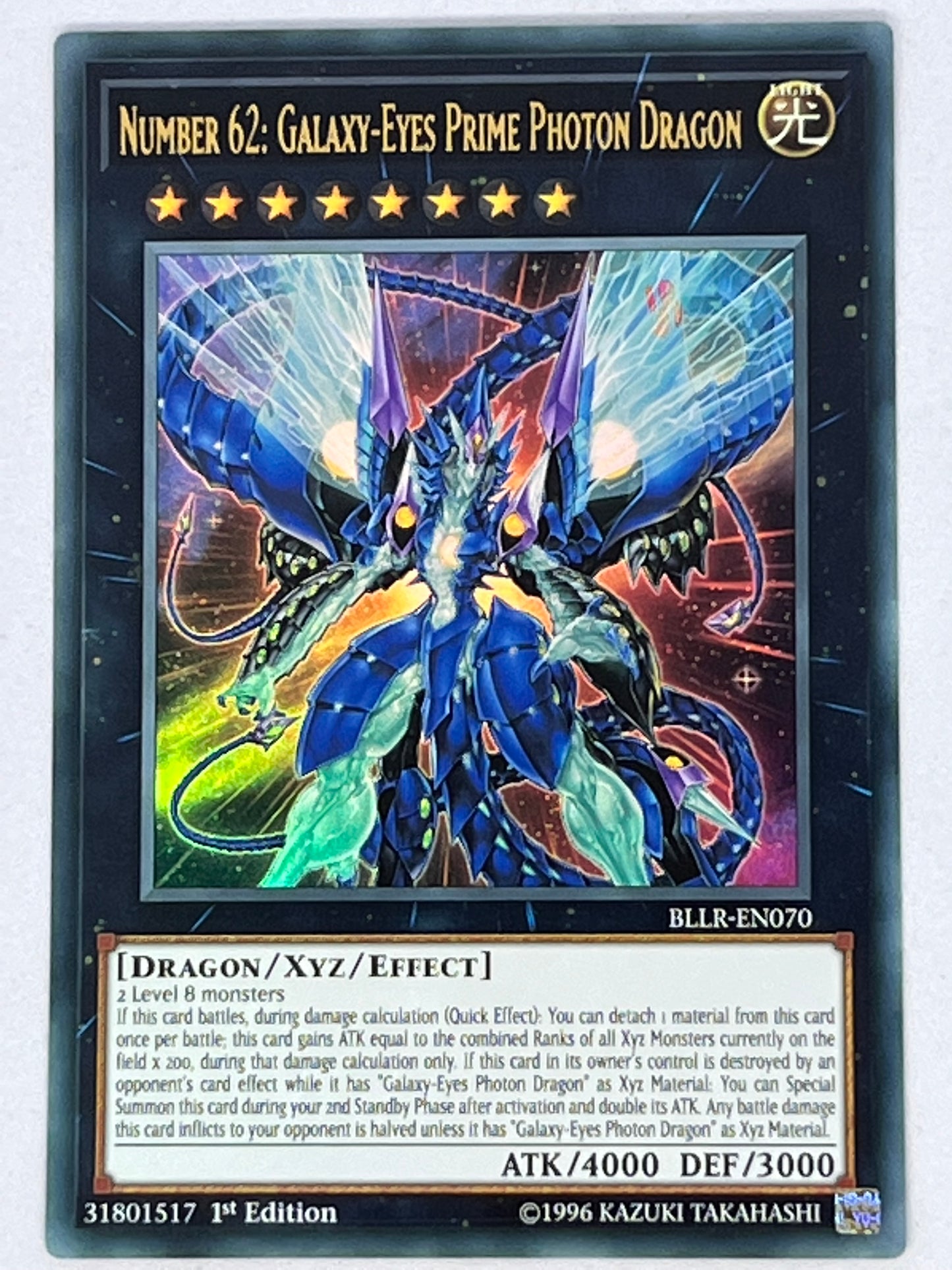 Number 62: Galaxy-Eyes Prime Photon Dragon BLLR-EN070