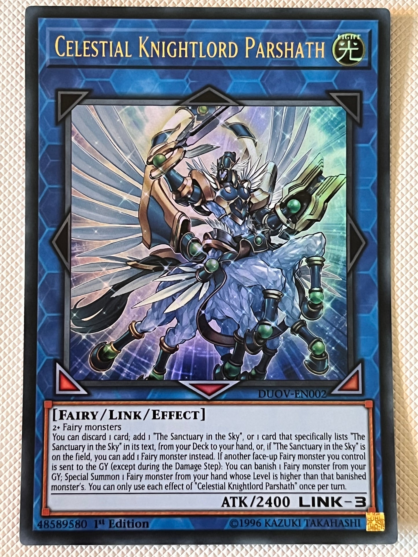 Celestial Knightlord Parshath DUOV-EN002