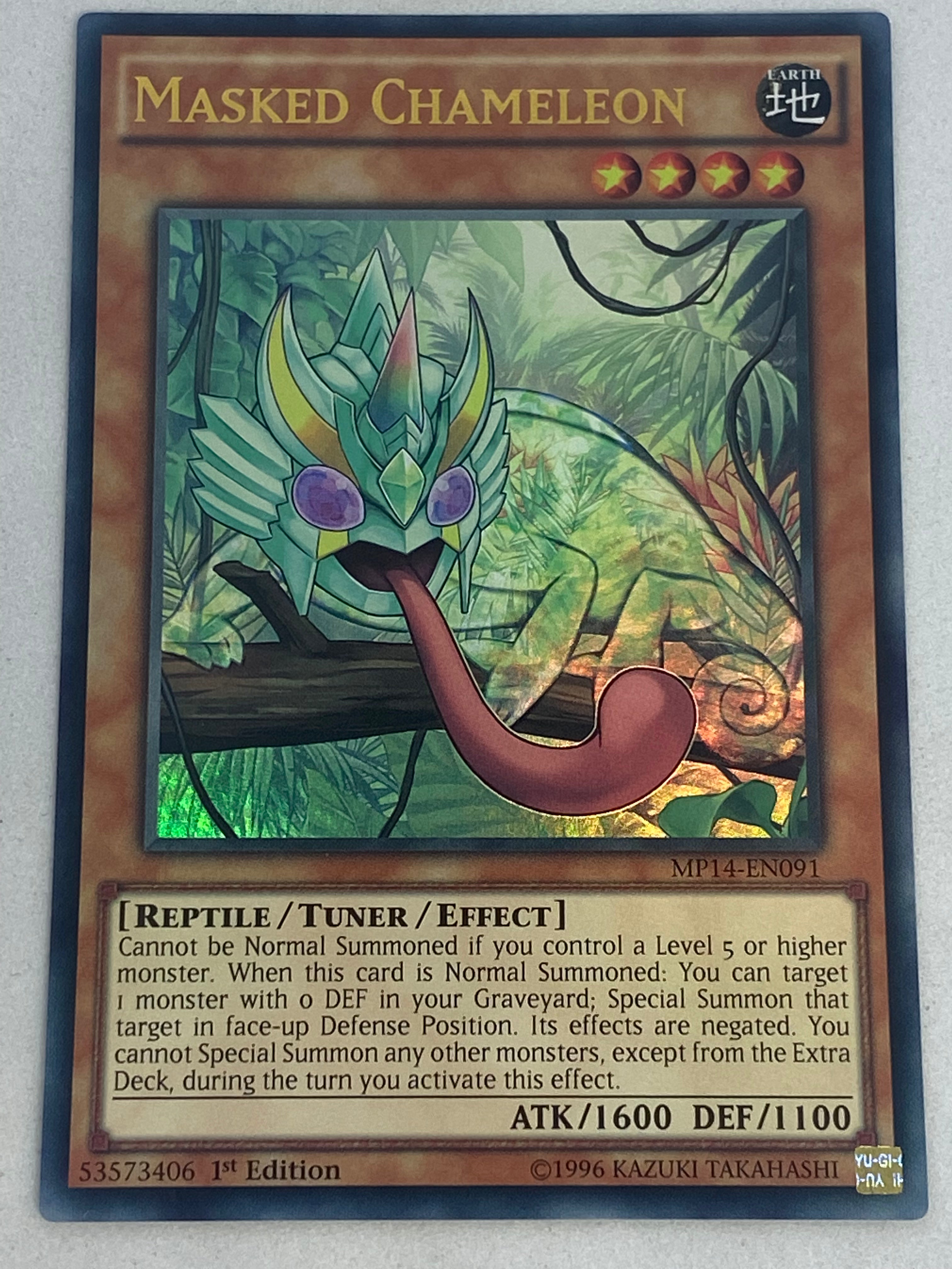 Yu-Gi-Oh! Trading Card – Masked Chameleon (MP14-EN091) Ultra Rare 1st Edition From Mega Pack 2014