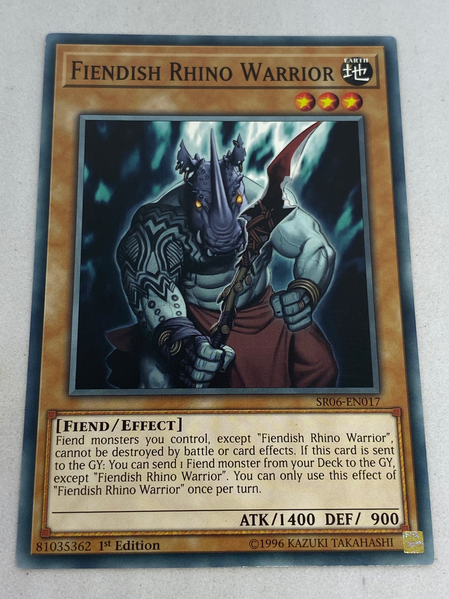 Fiendish Rhino Warrior SR06-EN017
