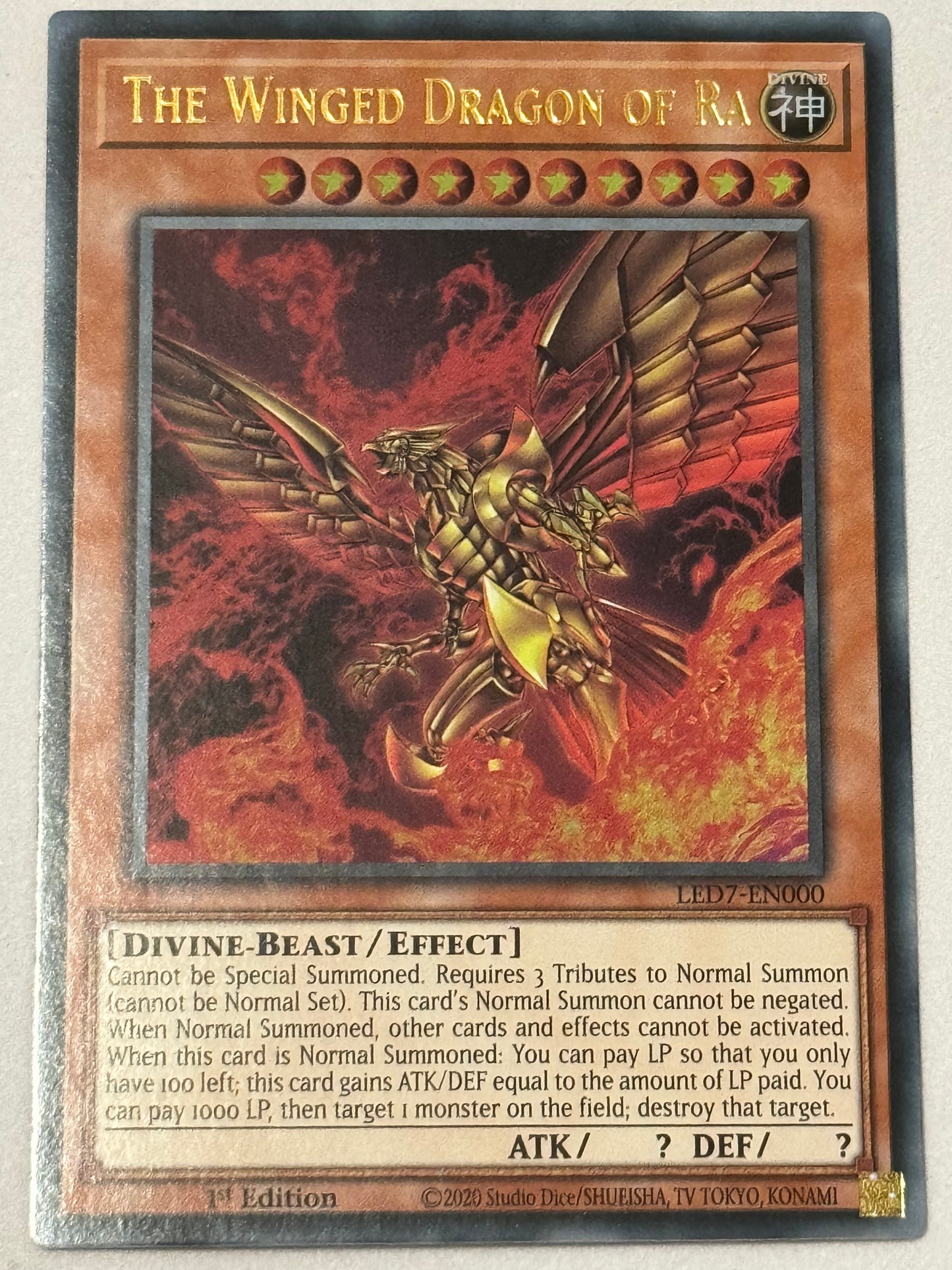 The Winged Dragon Of Ra LED7-EN000