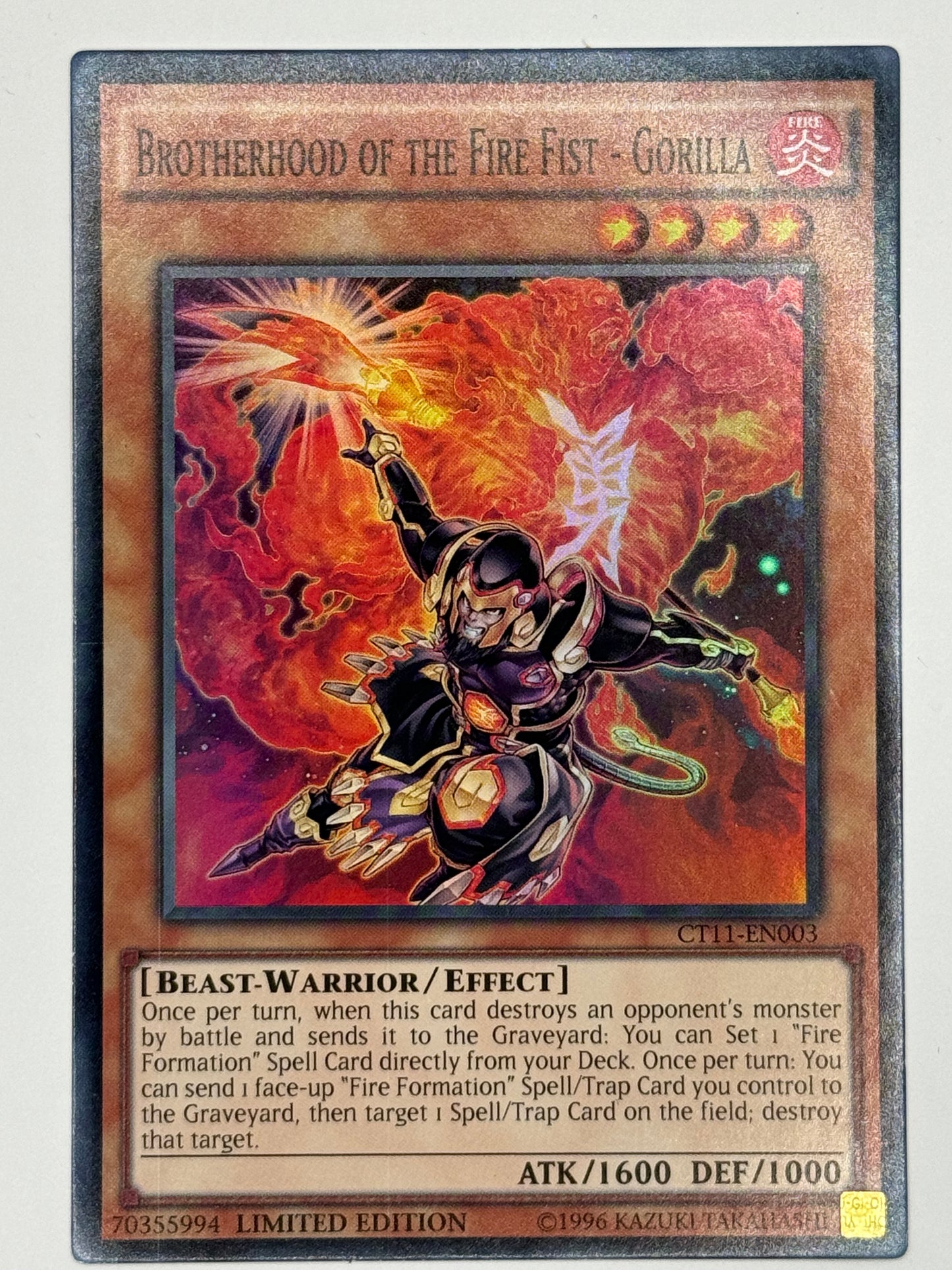 Brotherhood Of The Fire Fist - Gorilla CT11-EN003