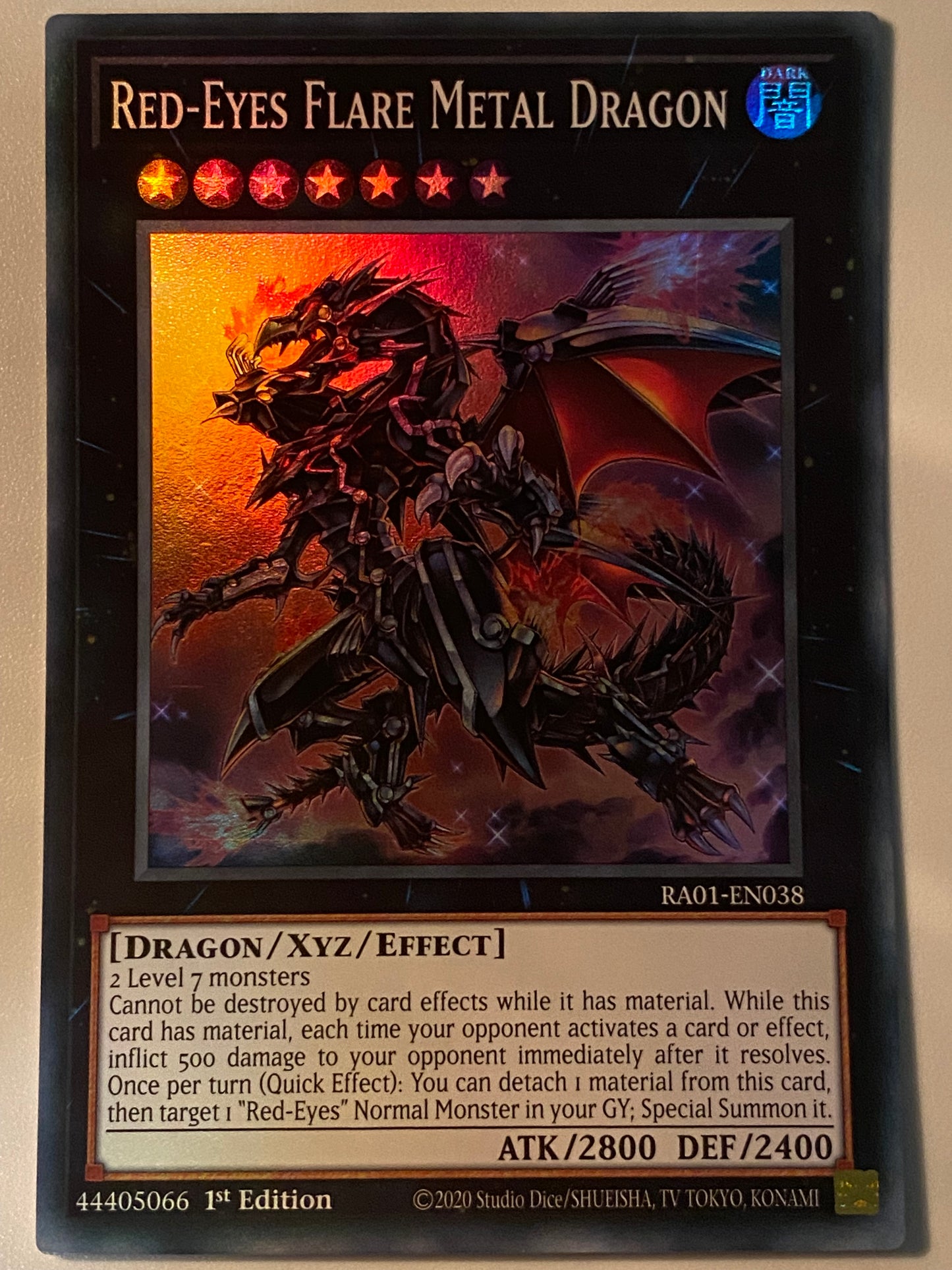 Red-Eyes Flare Metal Dragon RA01-EN038