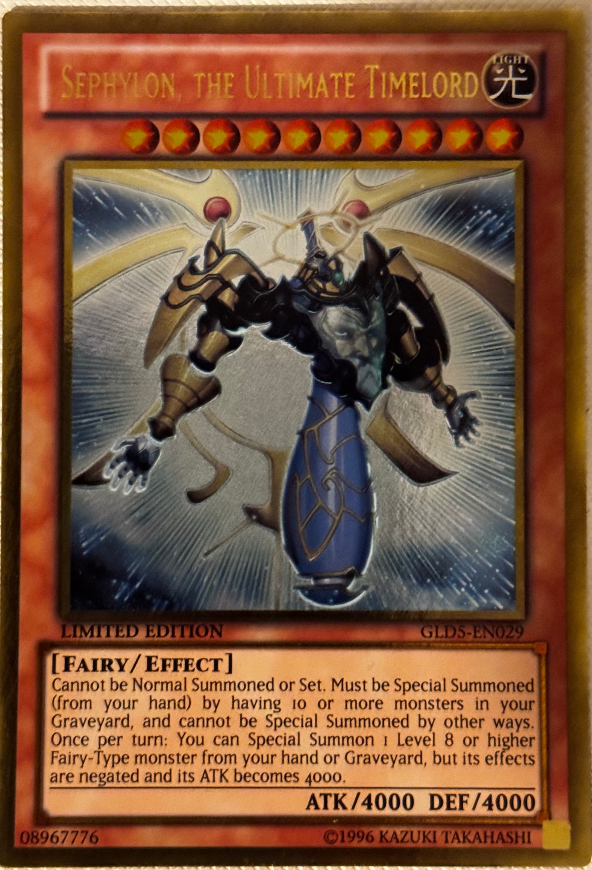 Sephylon, The Ultimate Timelord GLD5-EN029