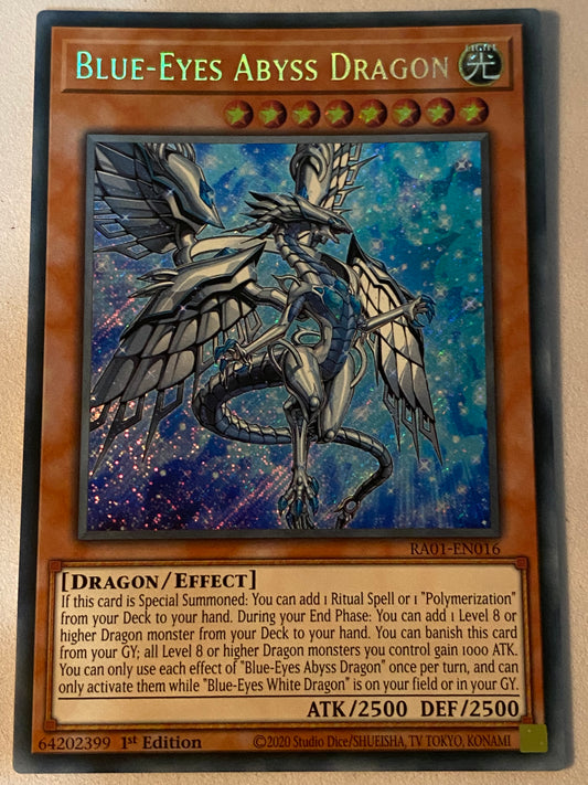 Blue-Eyes Abyss Dragon RA01-EN016