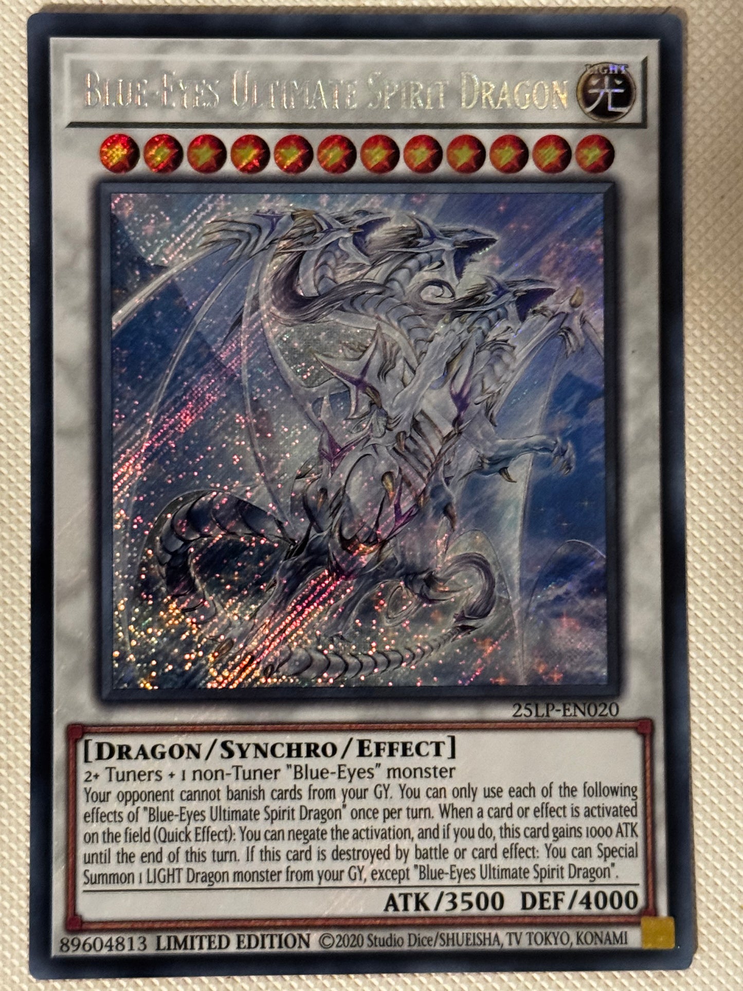 Blue-Eyes Ultimate Spirit Dragon 25LP-EN020