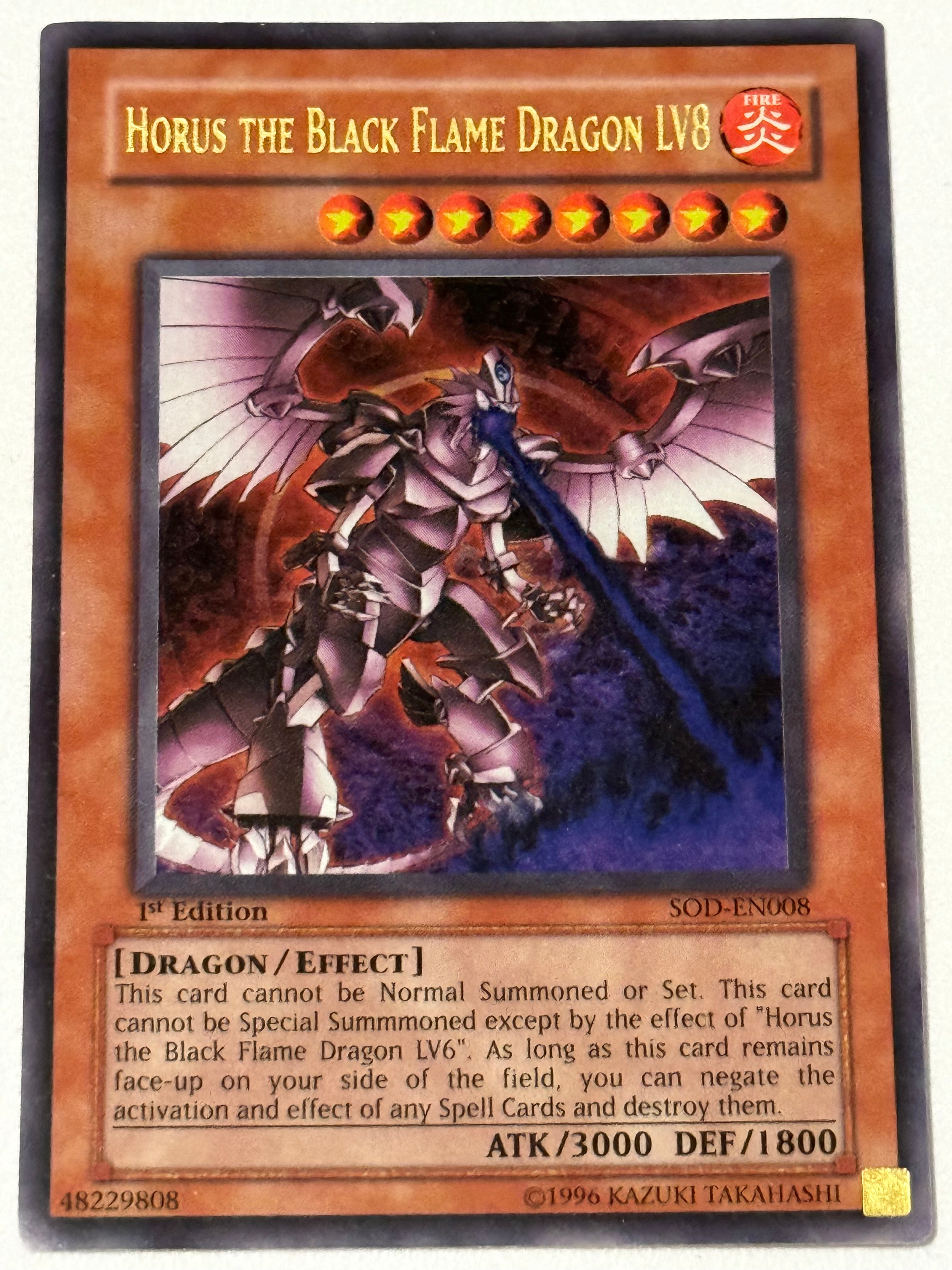 Horus The Black Flame Dragon LV8 SOD EN008 Genesis TCG Horus The Black Flame Dragon LV8 SOD EN008 Genesis TCG