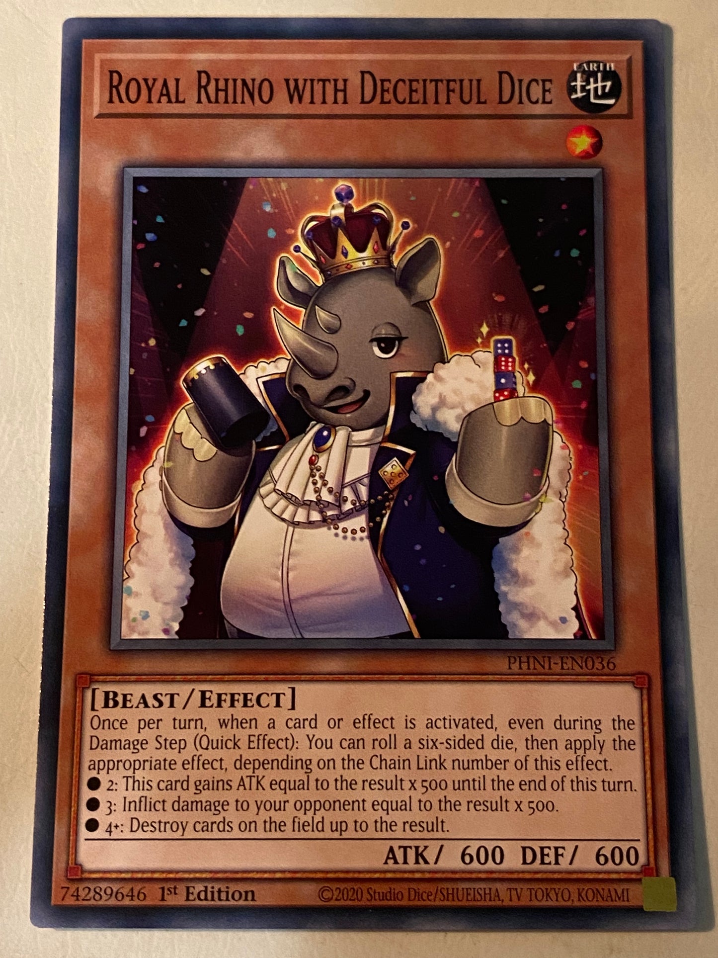 Royal Rhino With Deceitful Dice PHNI-EN036