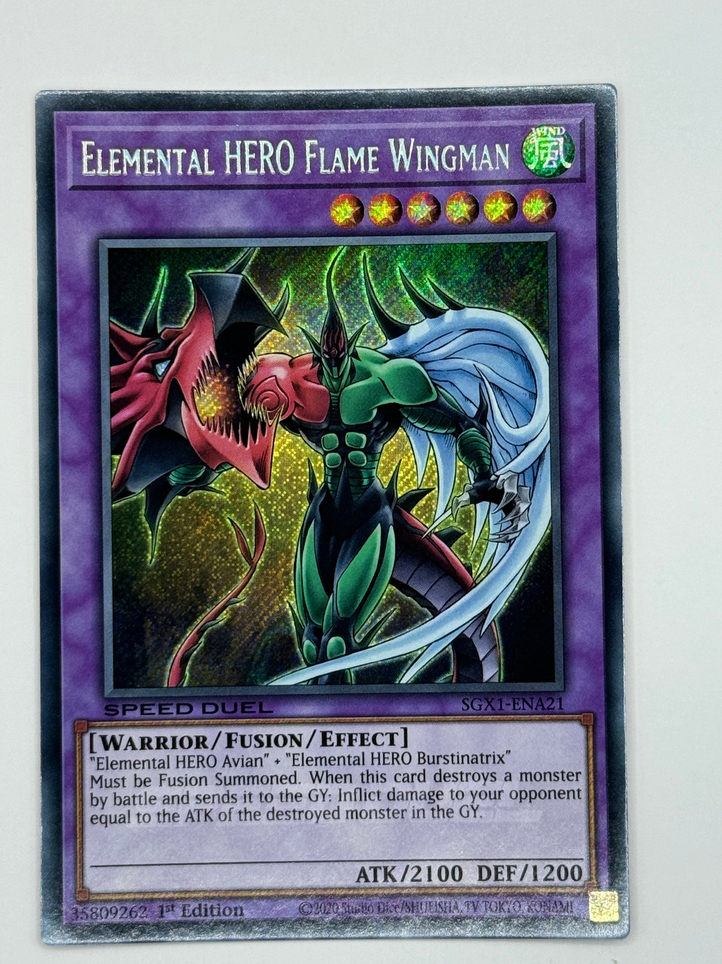 Elemental HERO Flame Wingman SGX1-ENA21 Genesis TCG Elemental HERO Flame Wingman SGX1-ENA21 Genesis TCG