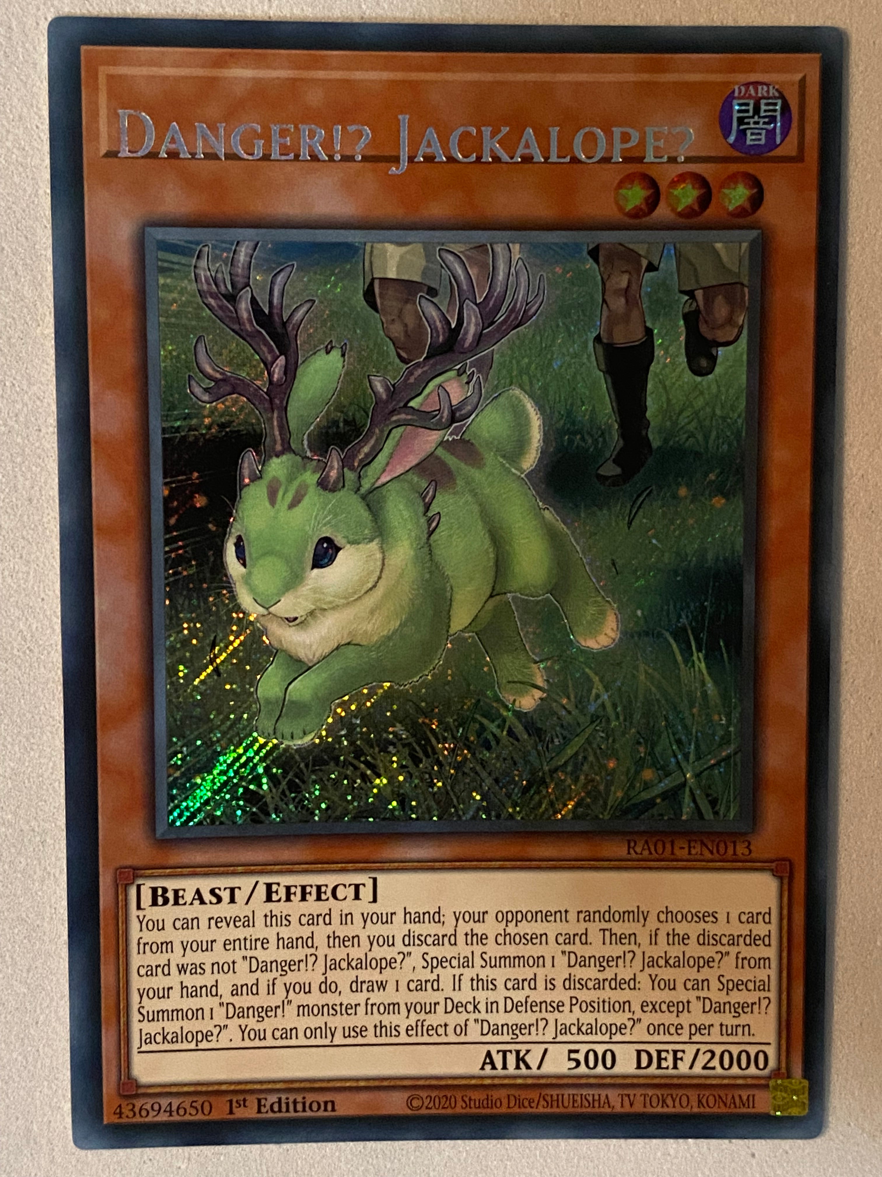 Danger!? Jackalope? – Sammelkarte Secret Rare – 25th Anniversary Edition – RA01-EN013