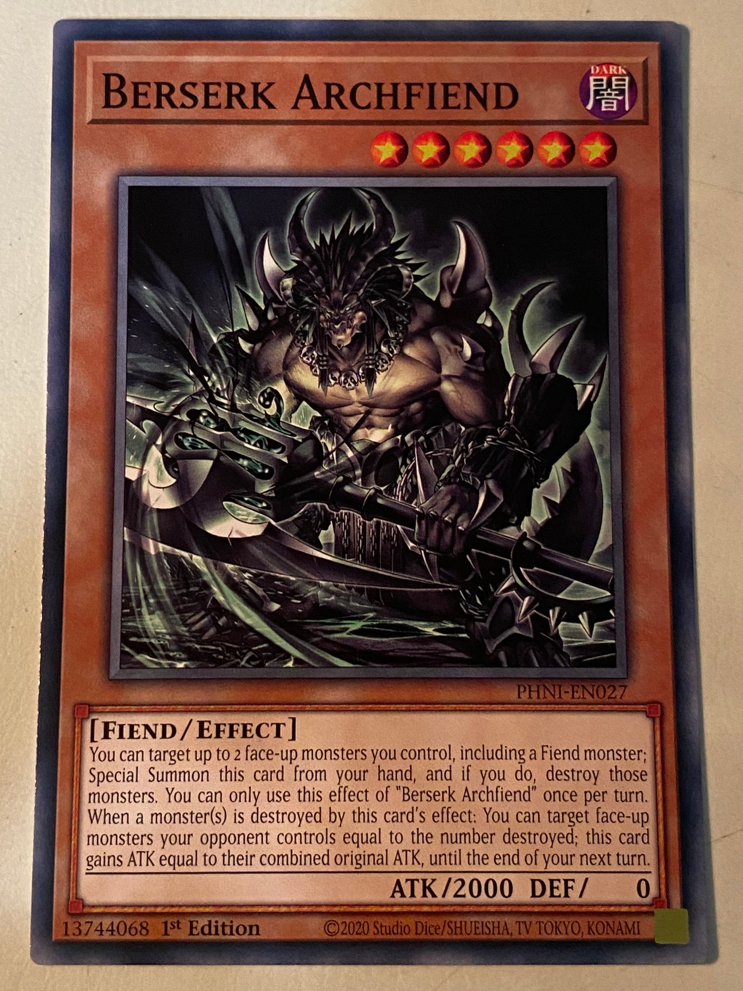 Berserk Archfiend PHNI-EN027