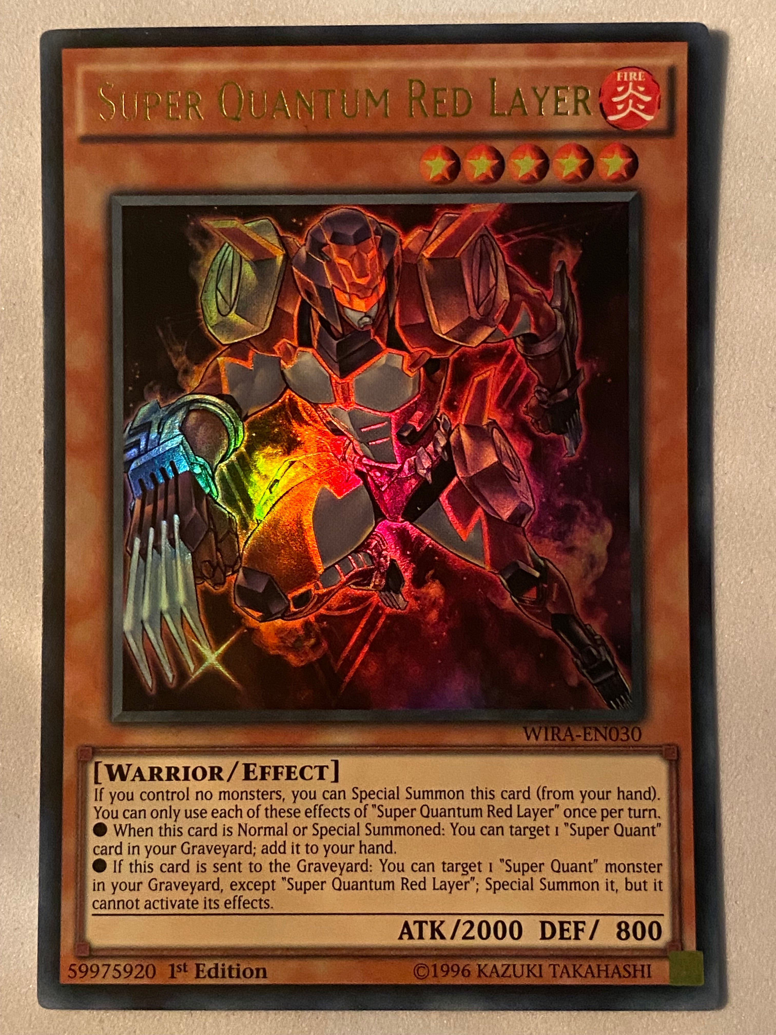 Super Quantum Red Layer WIRA-EN030 – Genesis TCG