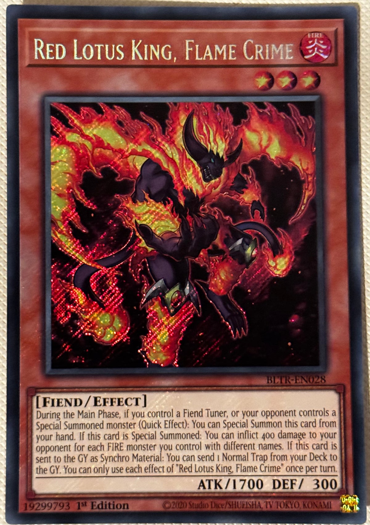 Red Lotus King, Flame Crime BLTR-EN028