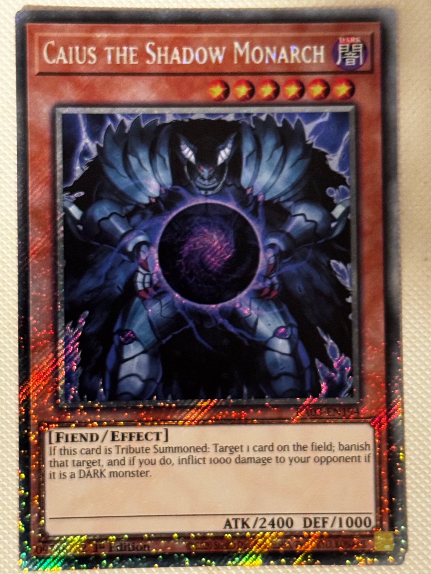 Caius The Shadow Monarch RA03-EN194