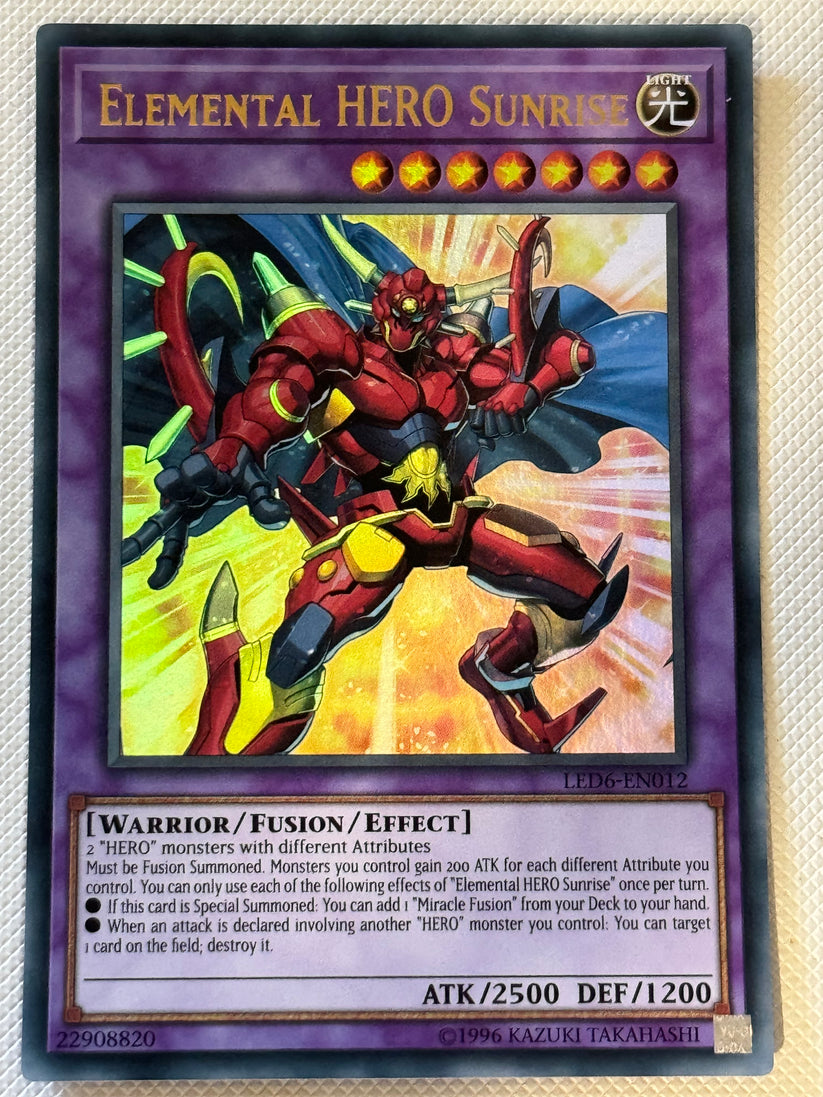 Elemental HERO Sunrise LED6-EN012 – Genesis TCG