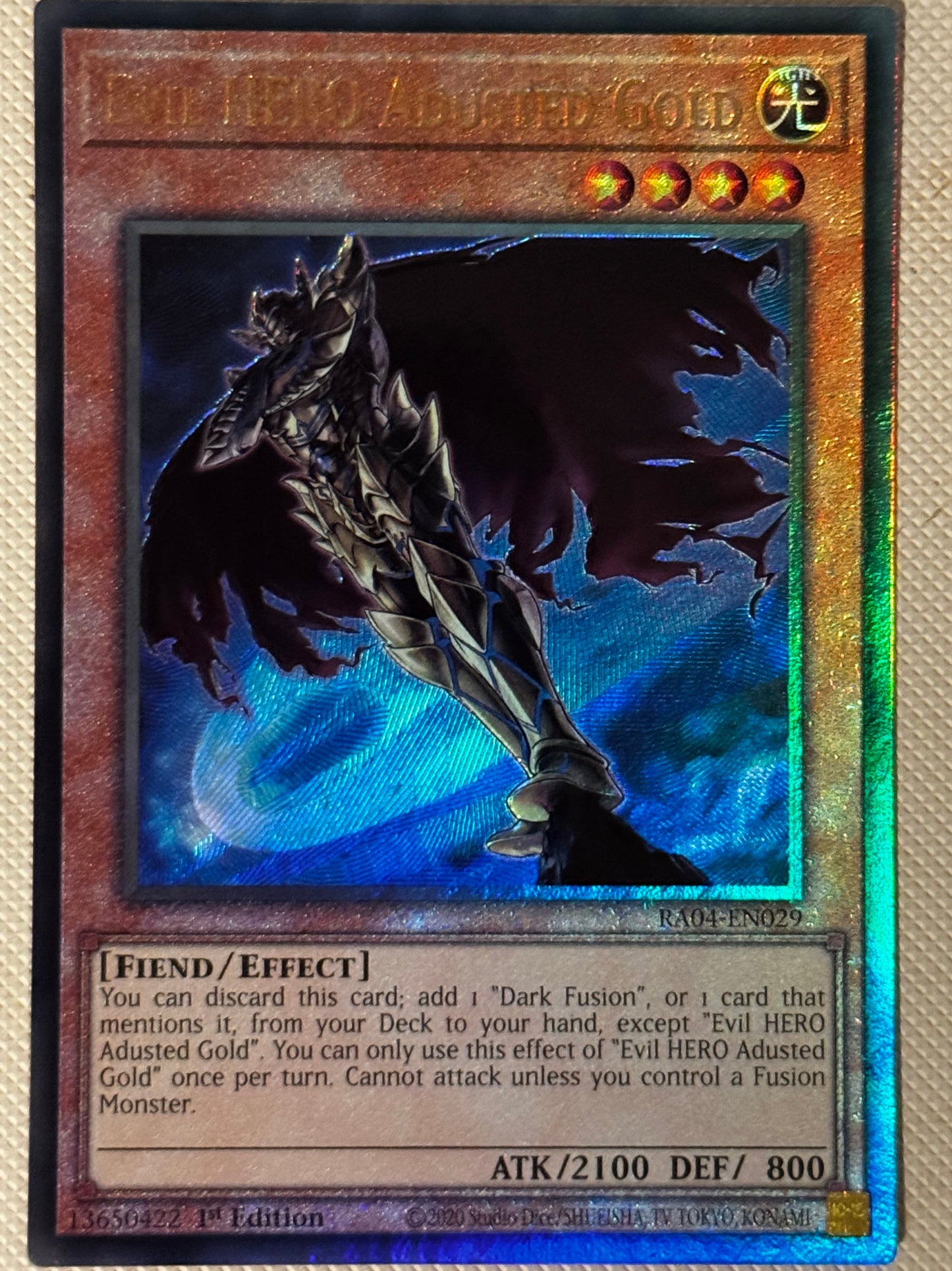 Evil HERO Adusted Gold RA04-EN029