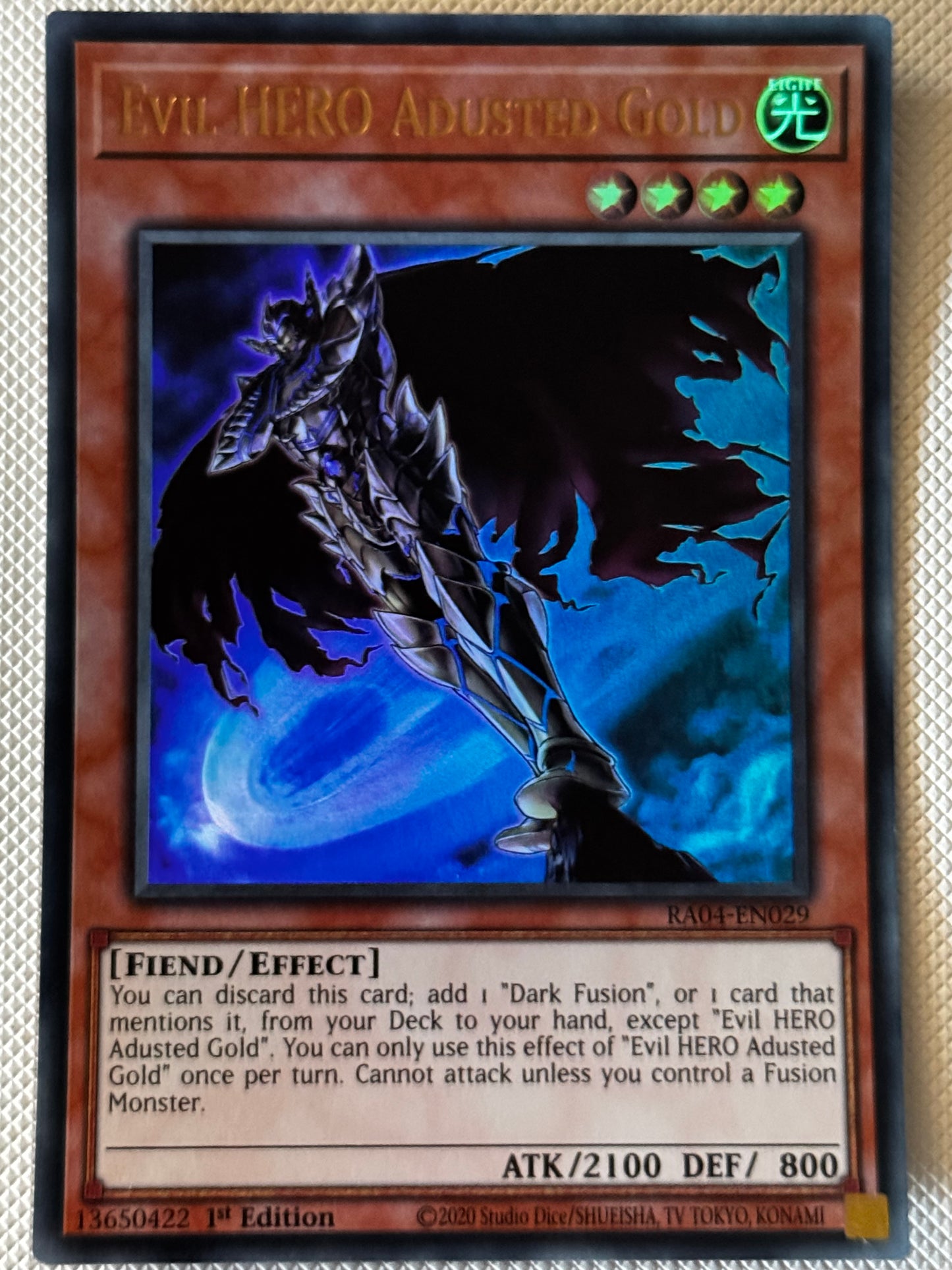 Evil HERO Adusted Gold RA04-EN029