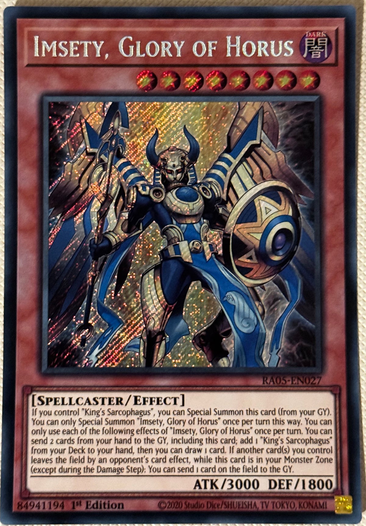 Imsety, Glory Of Horus RA05-EN027