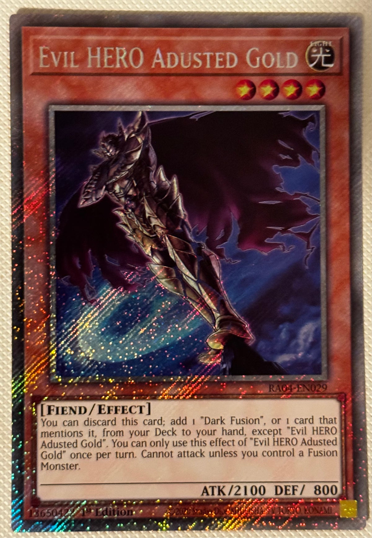 Evil HERO Adusted Gold RA04-EN029