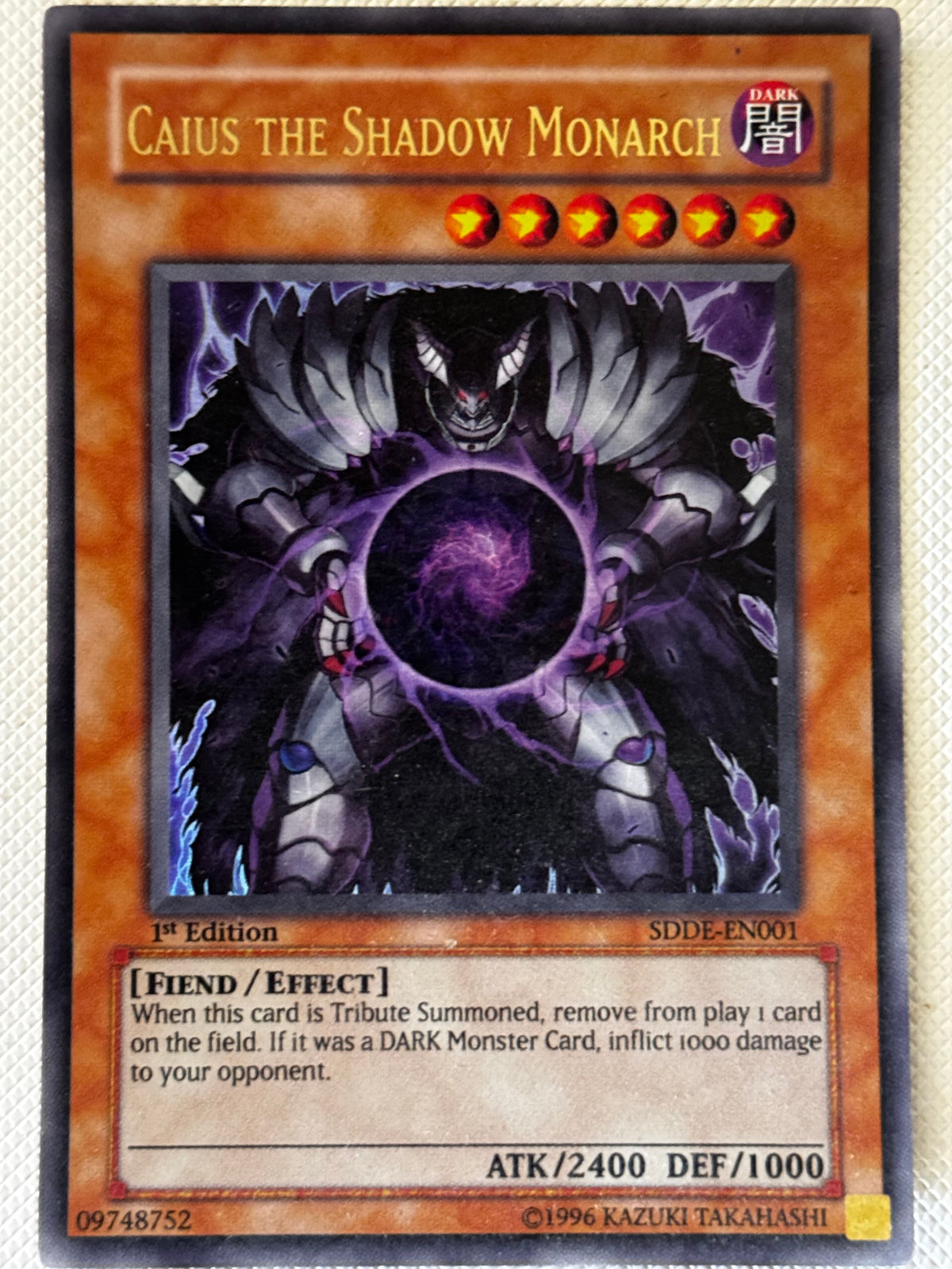 Caius The Shadow Monarch SDDE-EN001