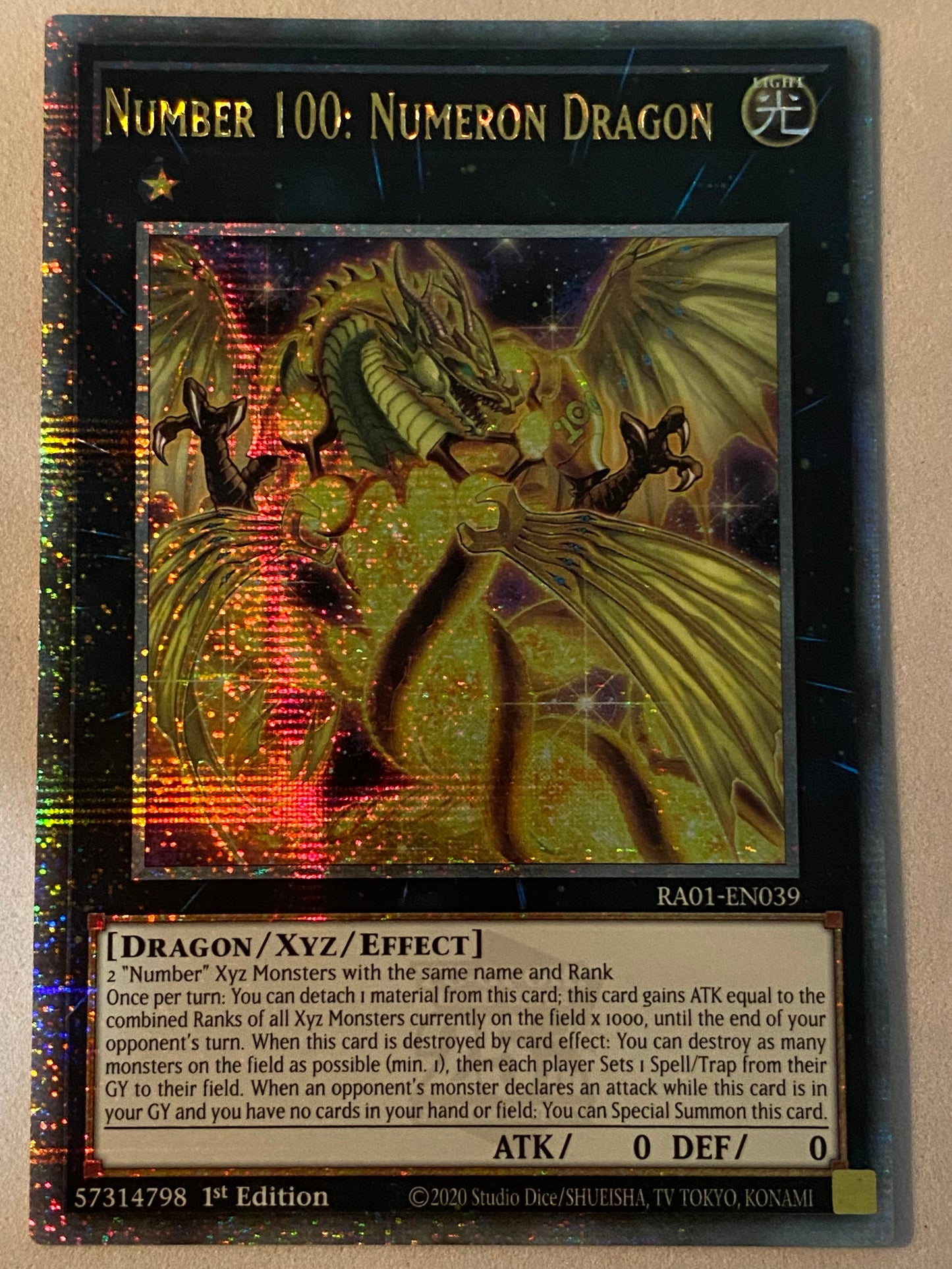 Number 100: Numeron Dragon RA01-EN039