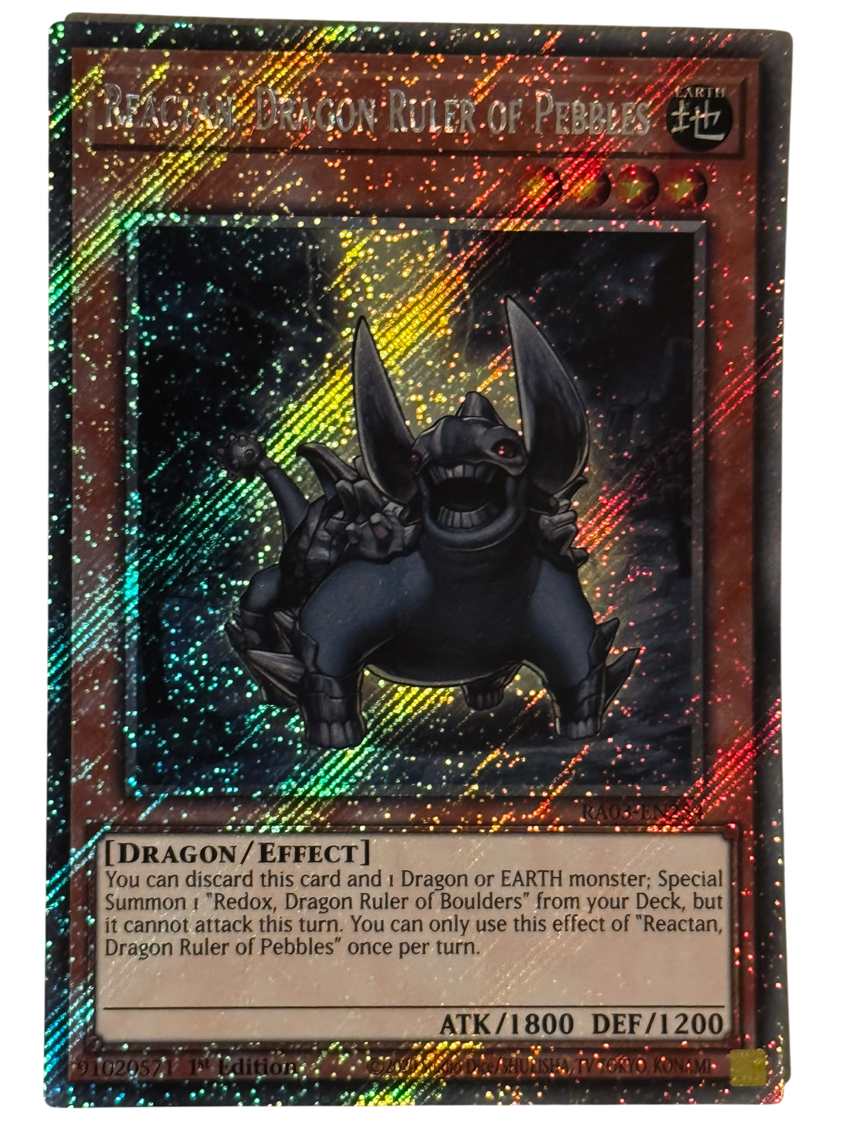 Reactan, Dragon Ruler  Of Pebbles RA03-EN254