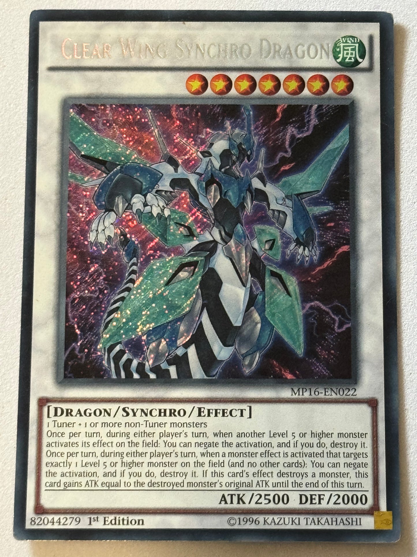 Clear Wing Synchro Dragon MP16-EN022
